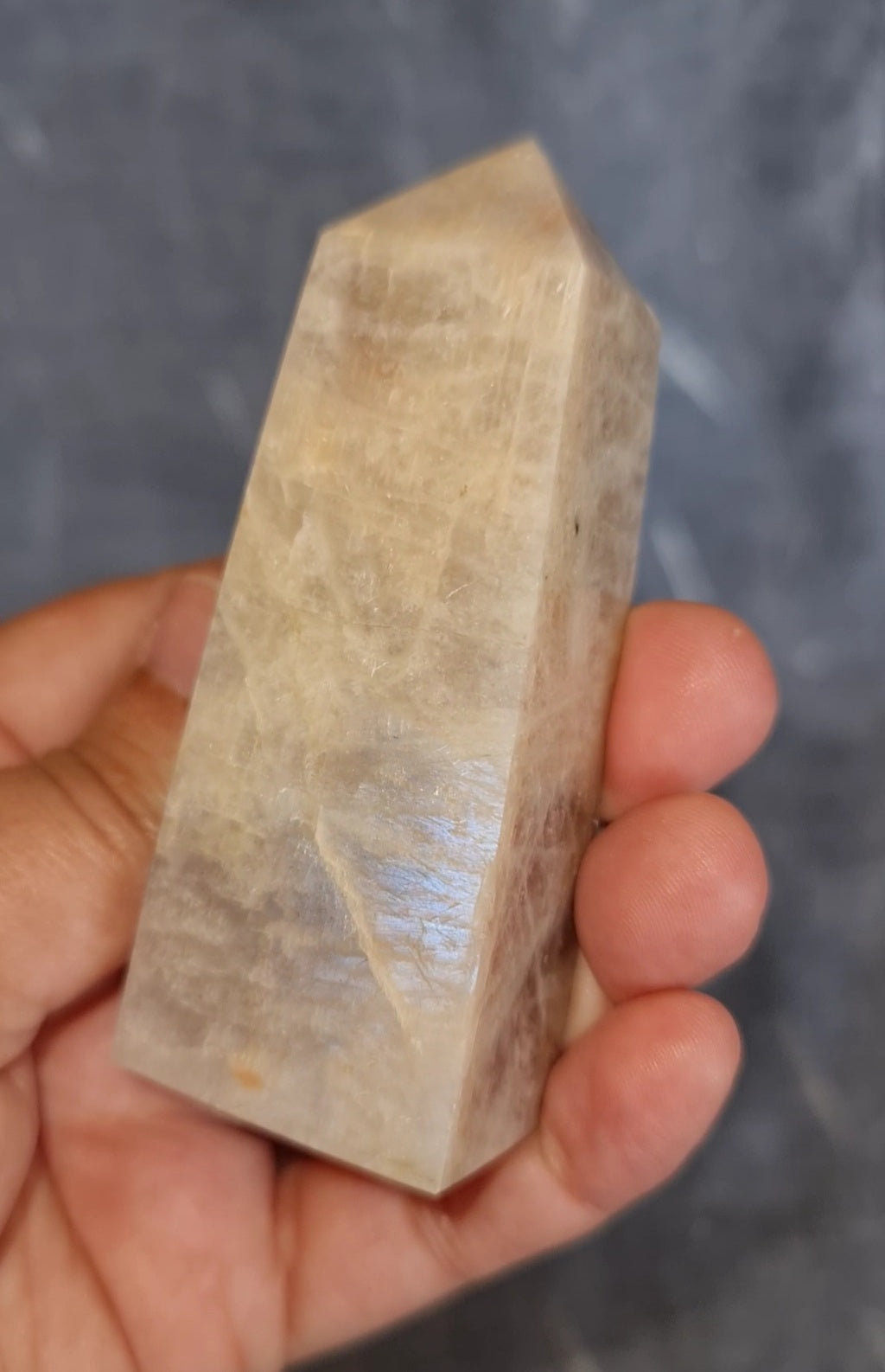 Belomorite - Blue Flash Moonstone Point