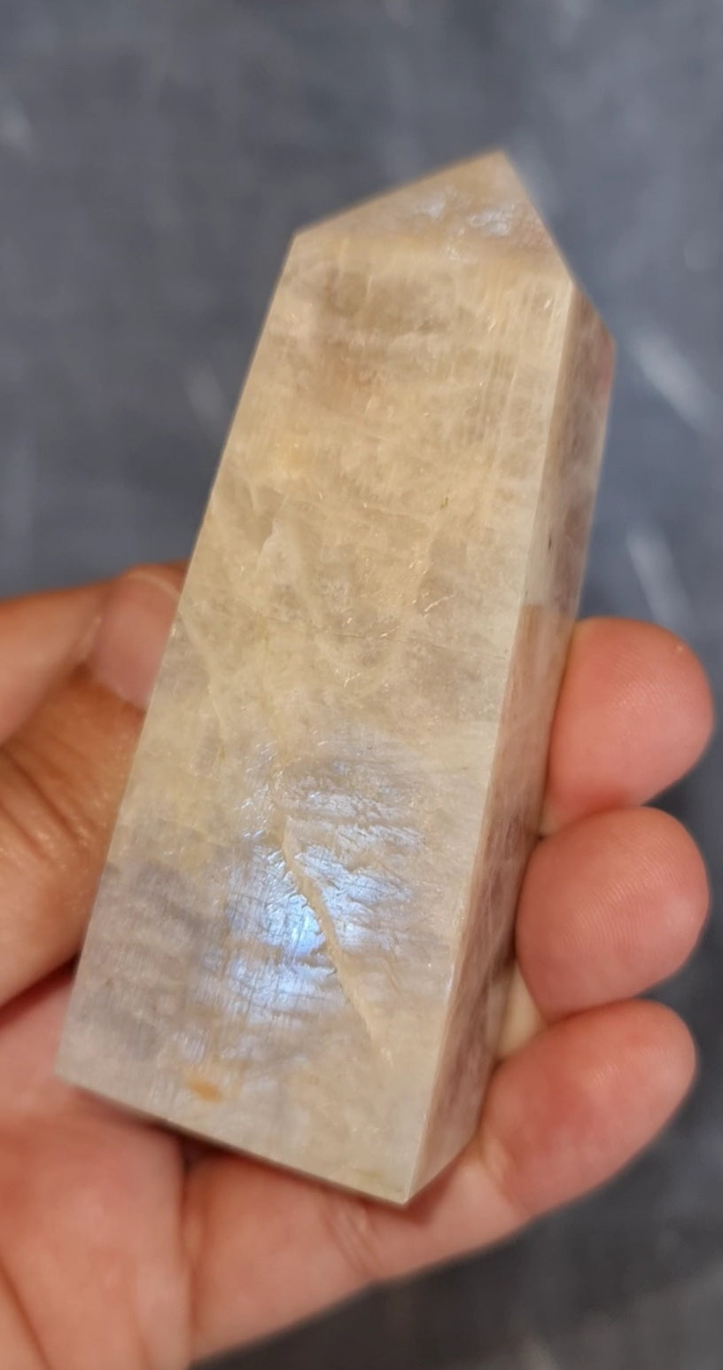 Belomorite - Blue Flash Moonstone Point