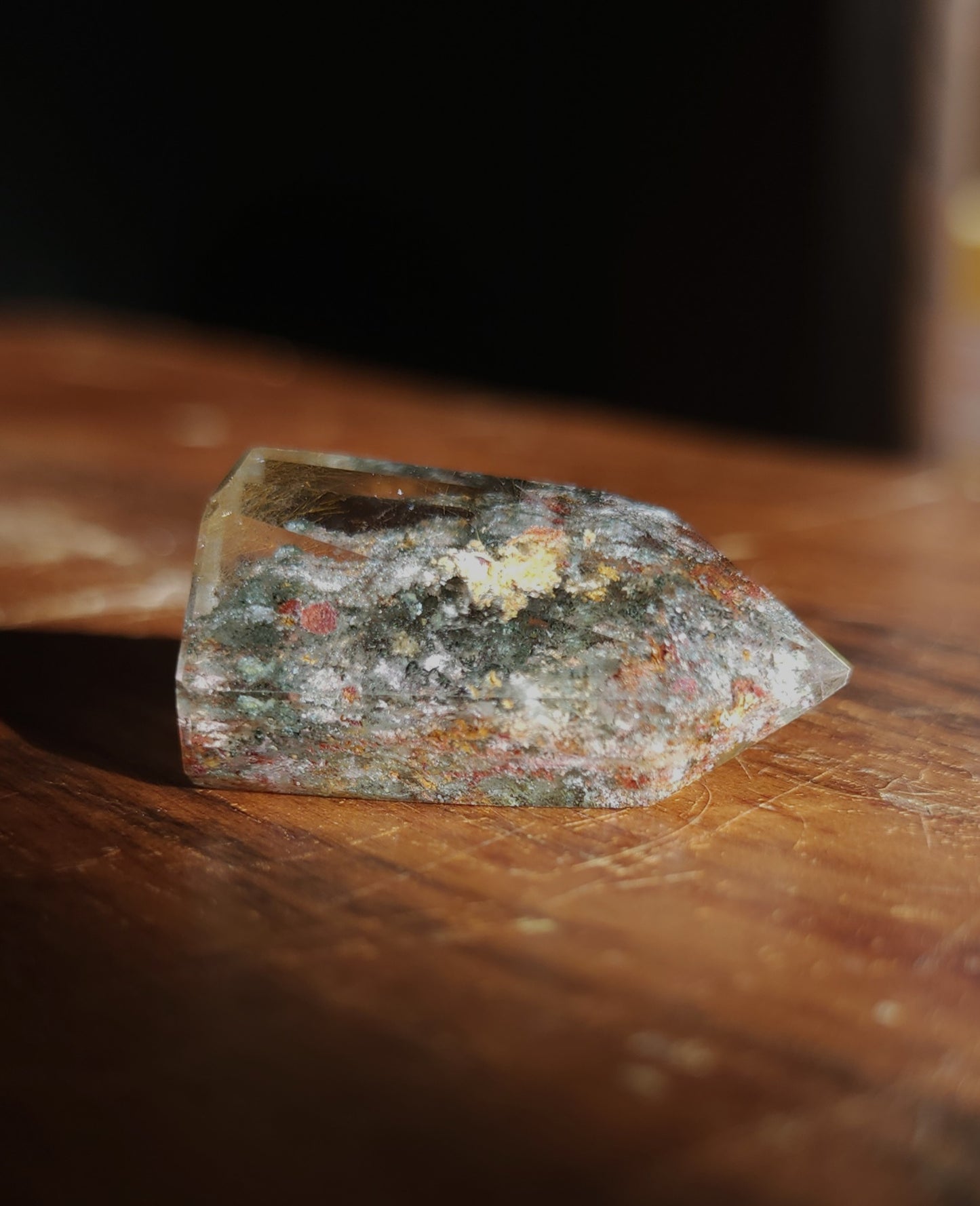 Lodolite Point AAA Garden Quartz