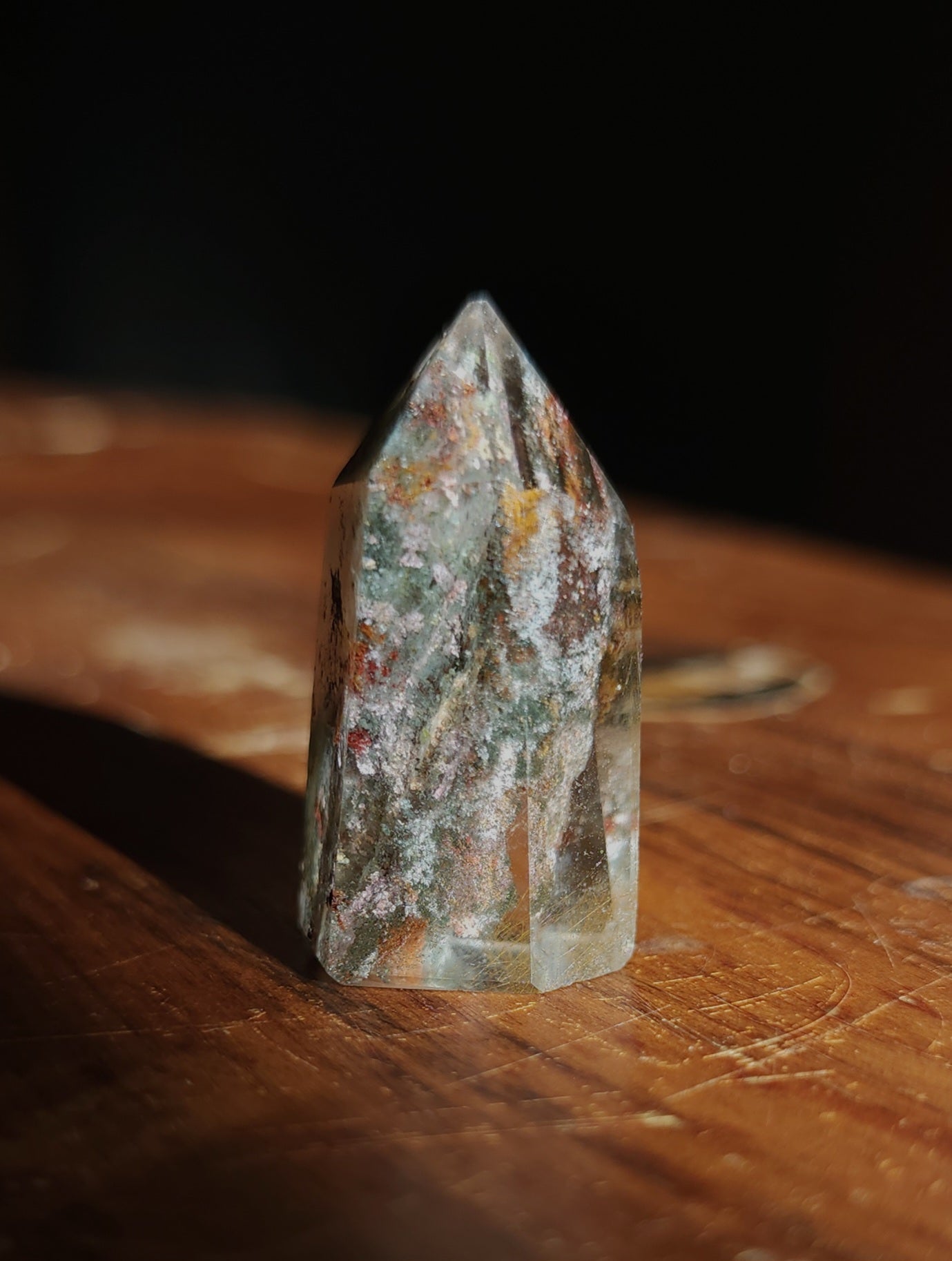 Lodolite Point AAA Garden Quartz