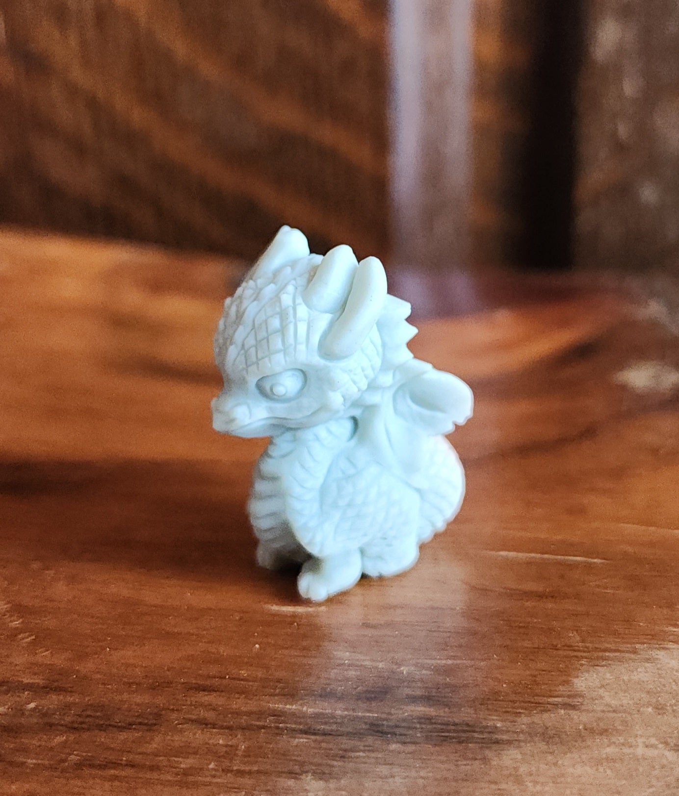 Alashan Agate Dragon - Baby Blue