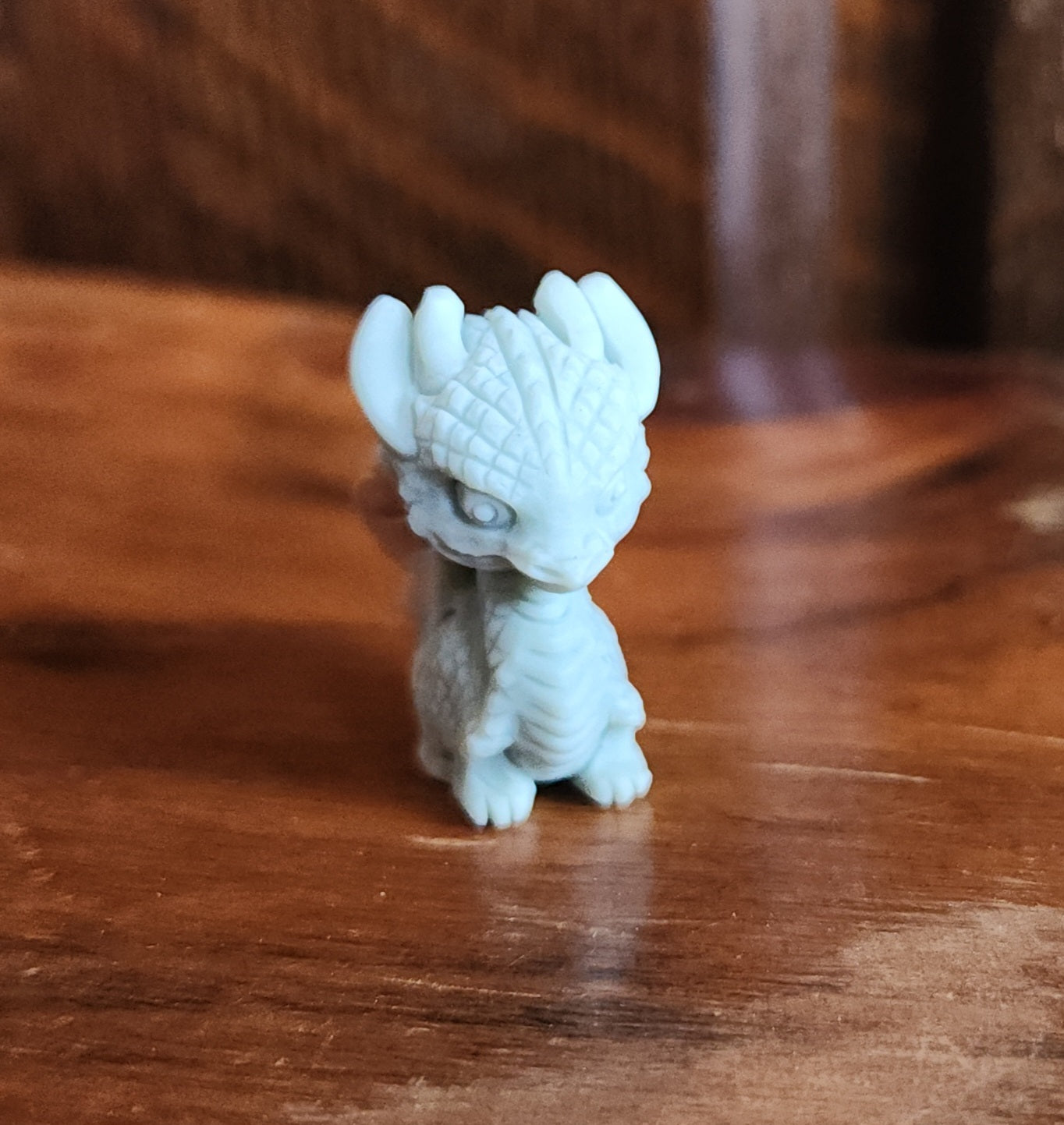 Alashan Agate Dragon - Baby Blue