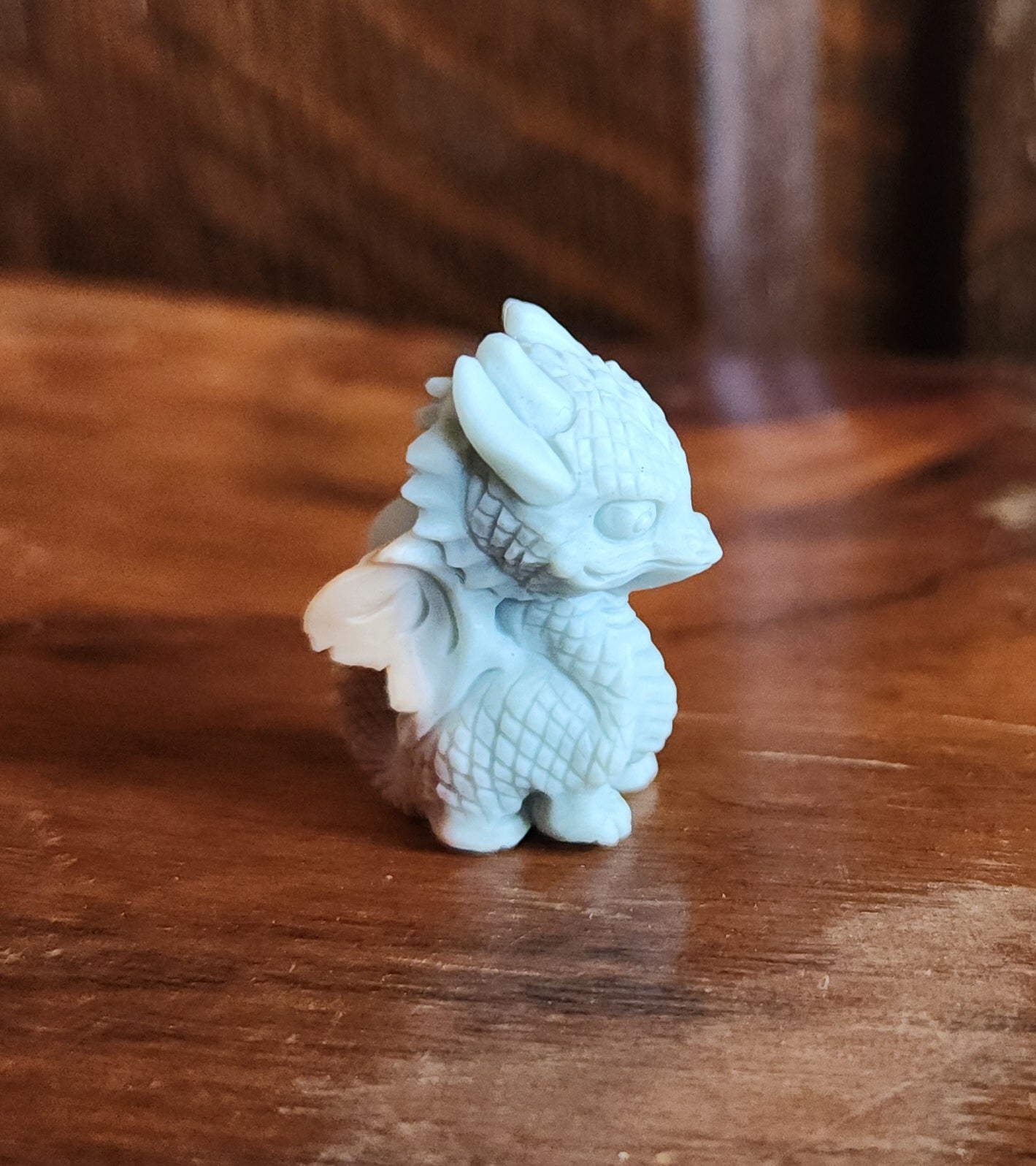 Alashan Agate Dragon - Baby Blue