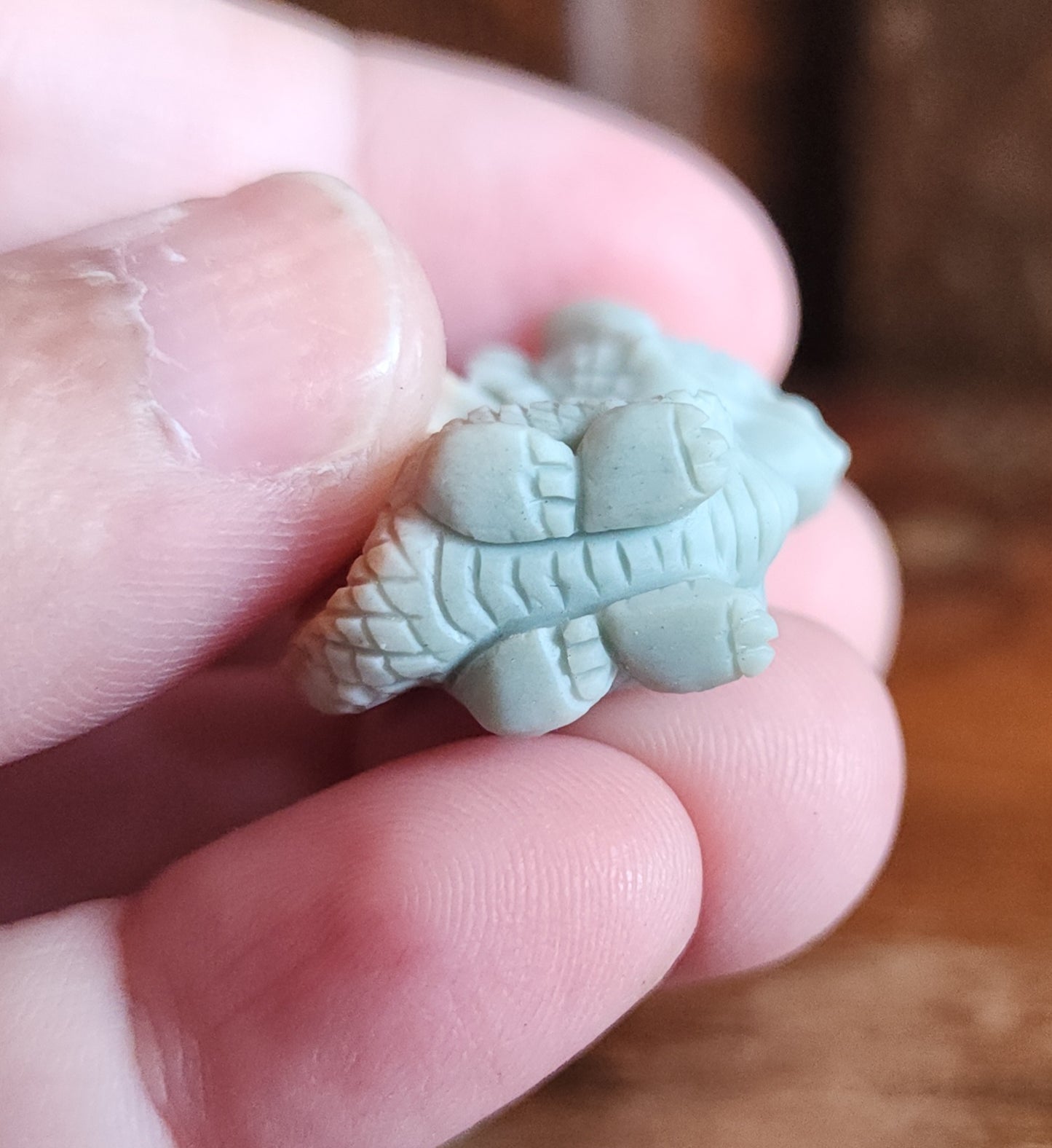 Alashan Agate Dragon - Baby Blue