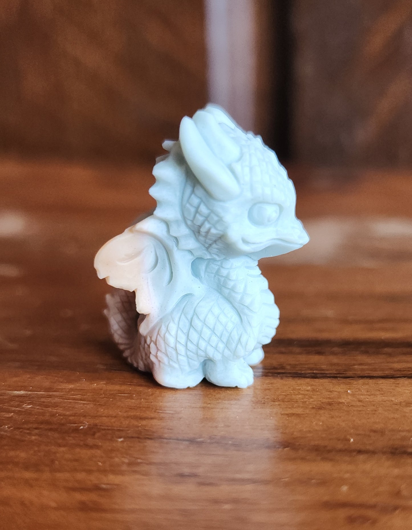 Alashan Agate Dragon - Baby Blue