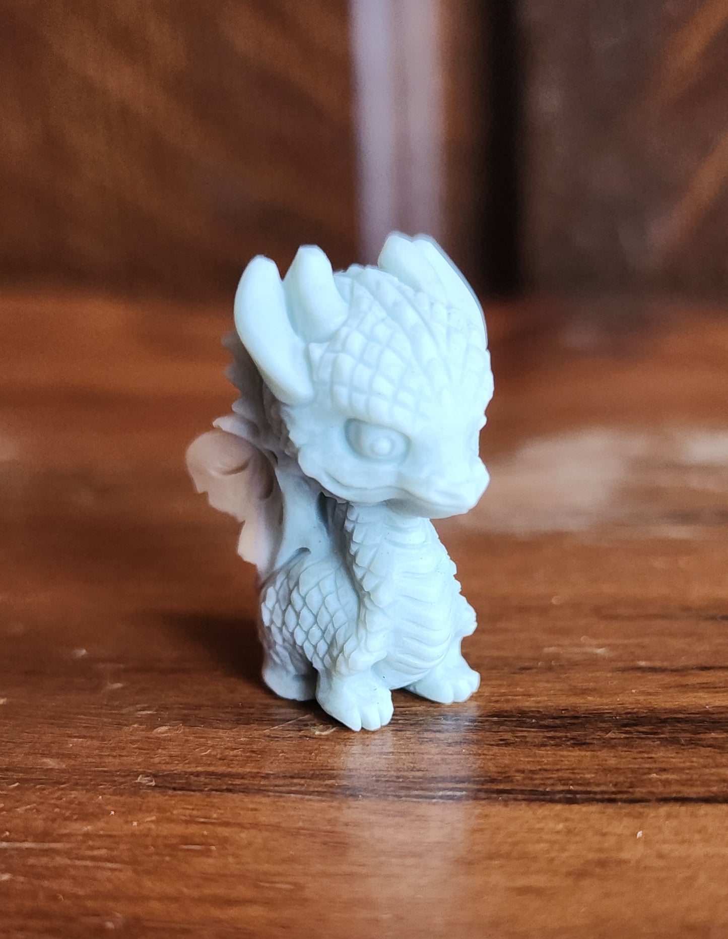 Alashan Agate Dragon - Baby Blue