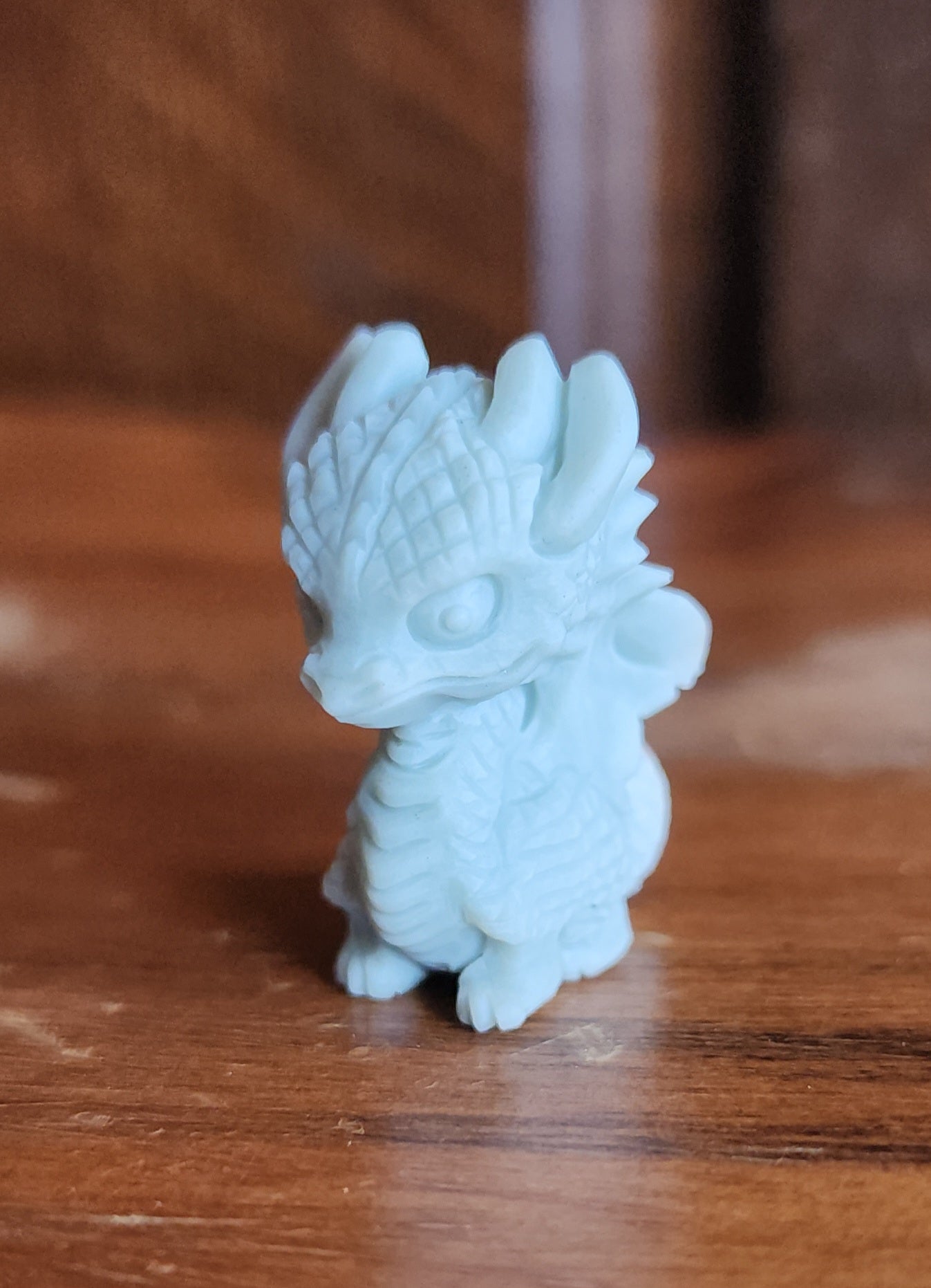 Alashan Agate Dragon - Baby Blue