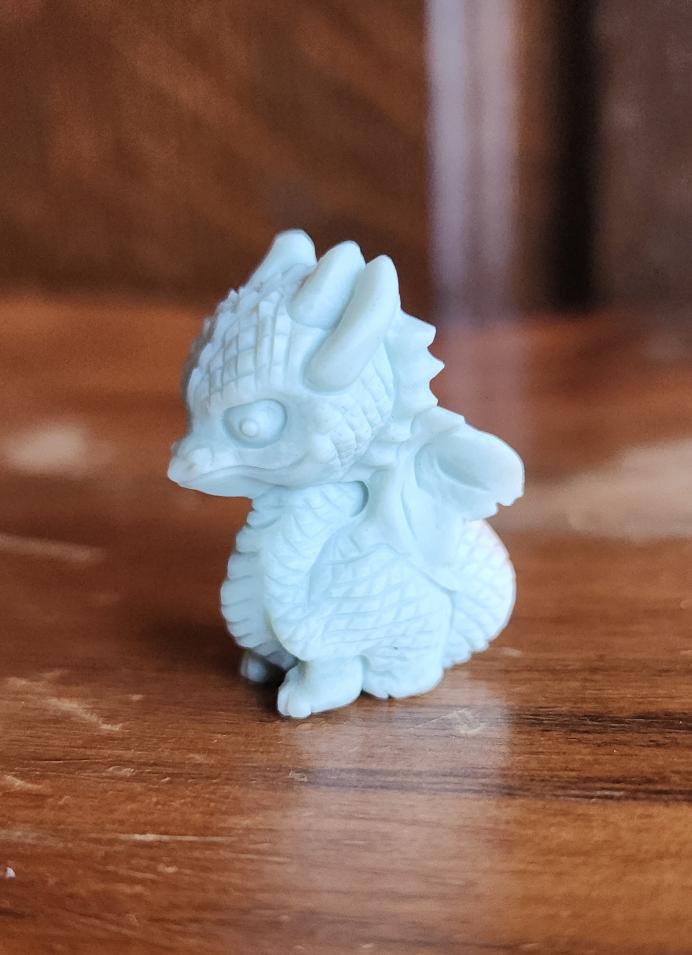 Alashan Agate Dragon - Baby Blue