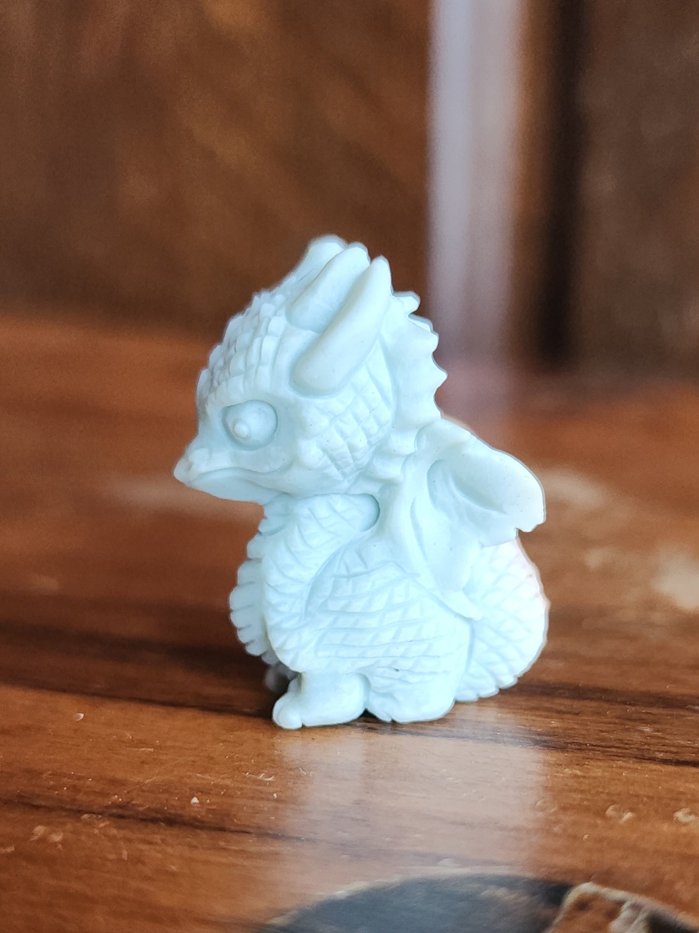 Alashan Agate Dragon - Baby Blue