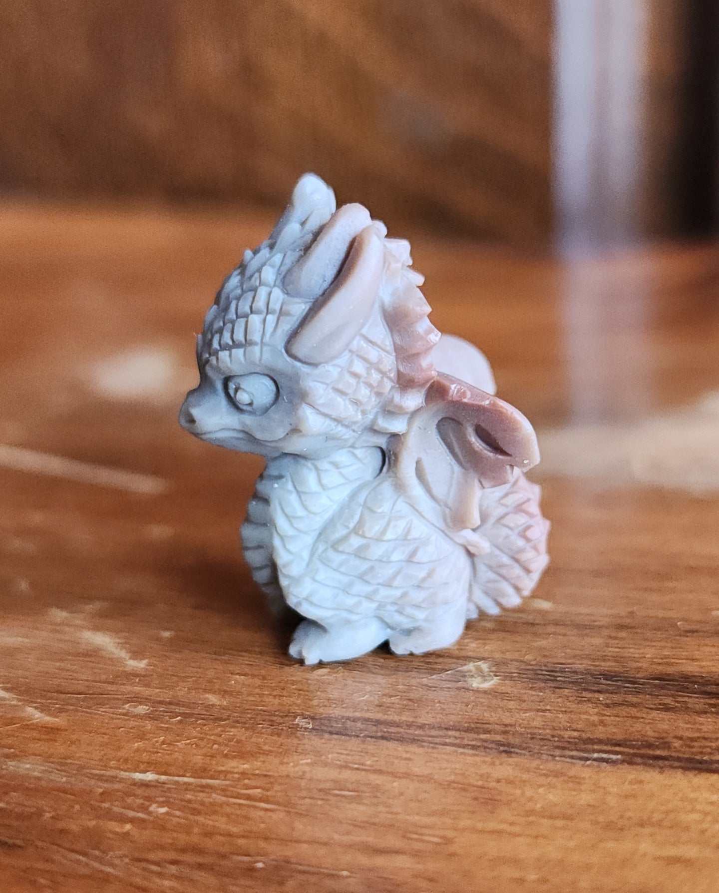 Alashan Agate Dragon - Grey
