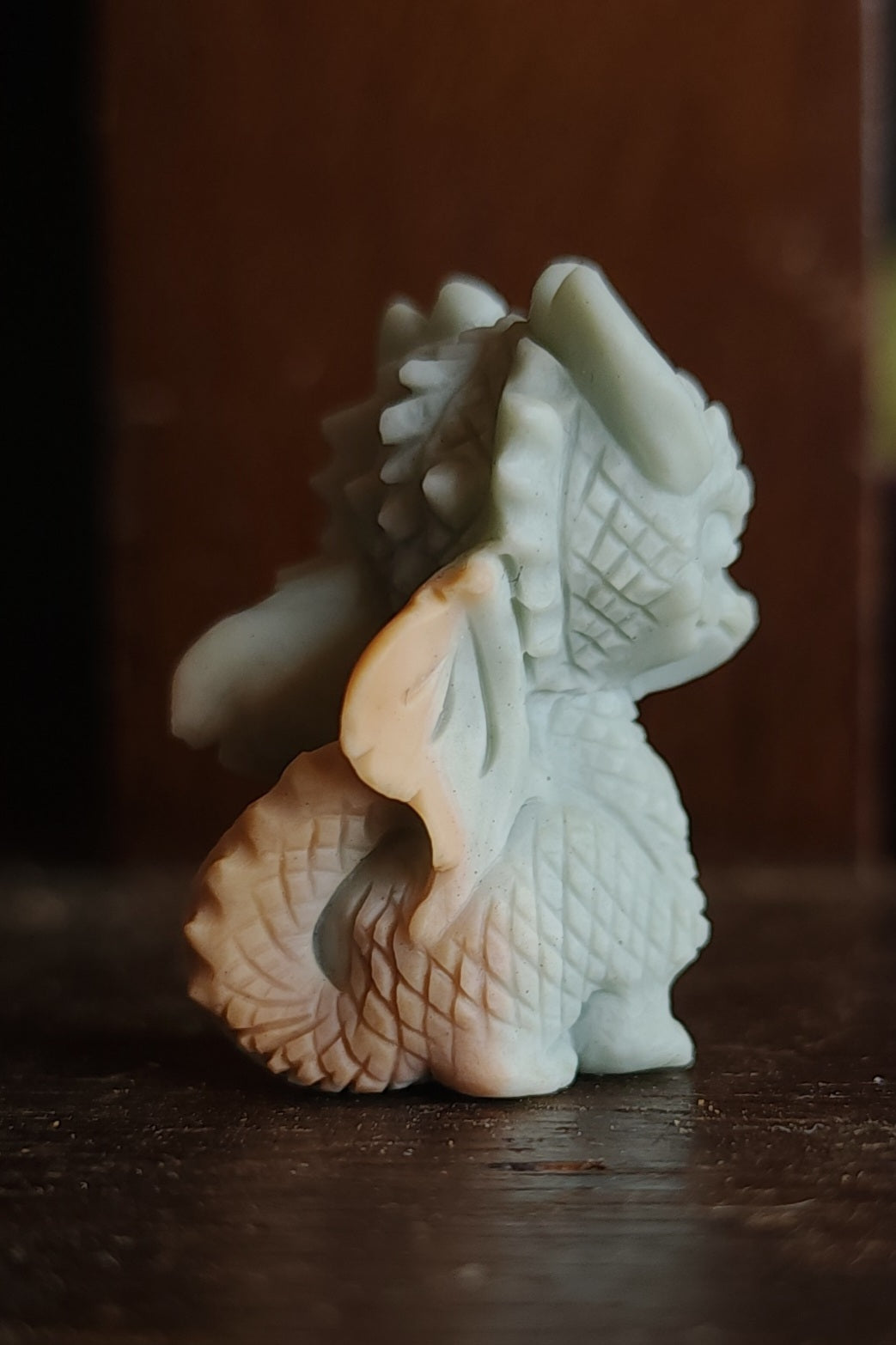 Alashan Agate Dragon - Baby Blue