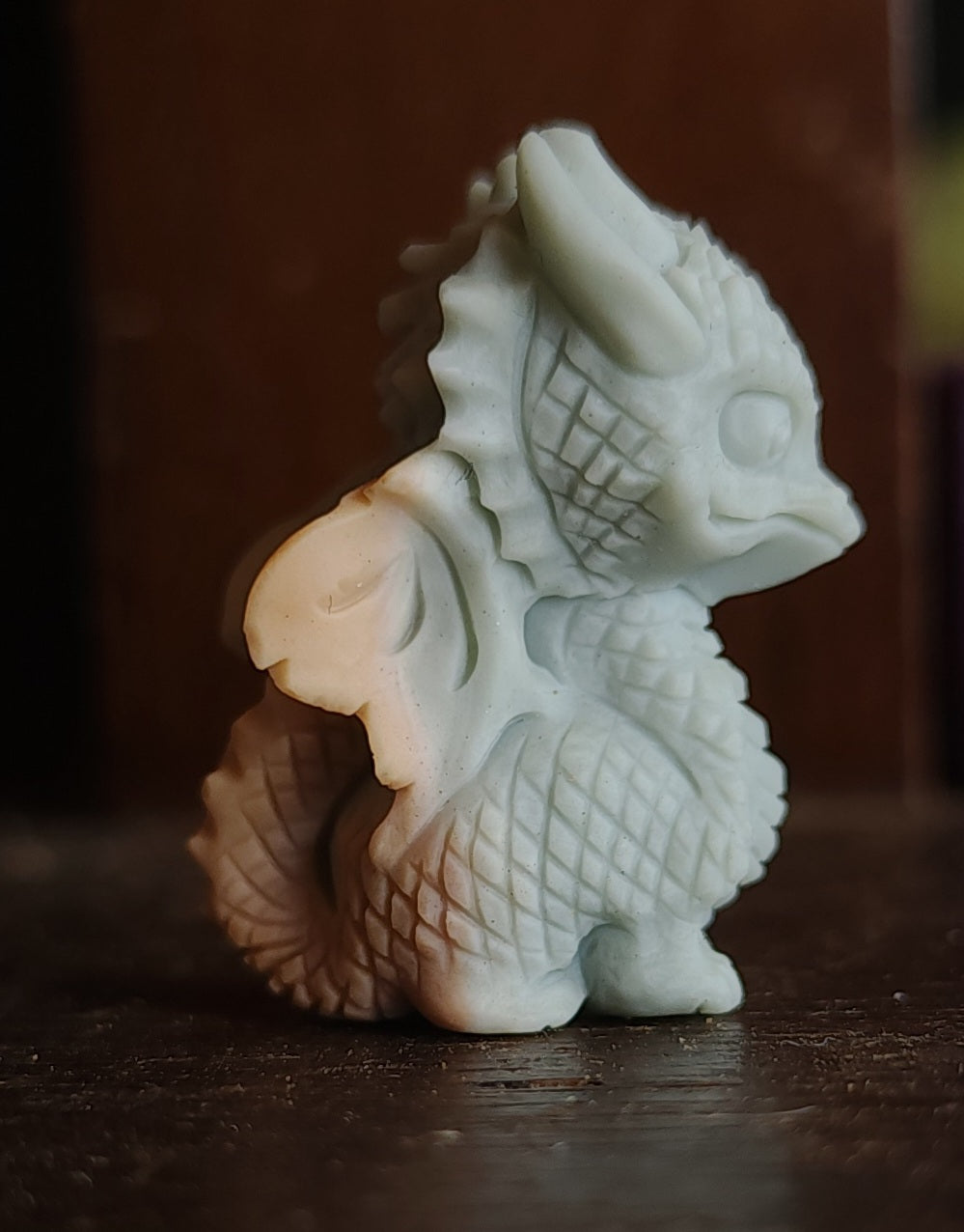 Alashan Agate Dragon - Baby Blue