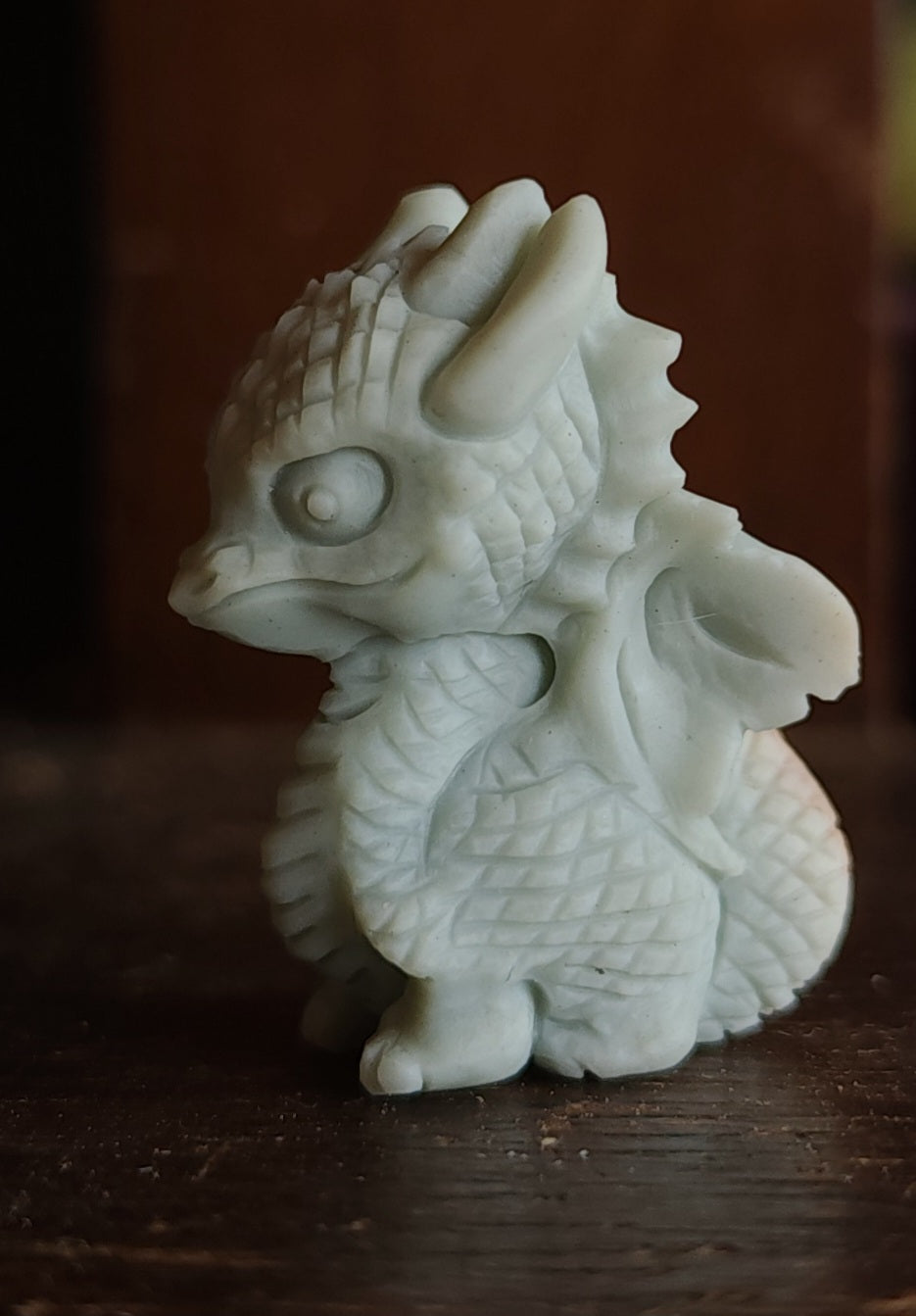Alashan Agate Dragon - Baby Blue