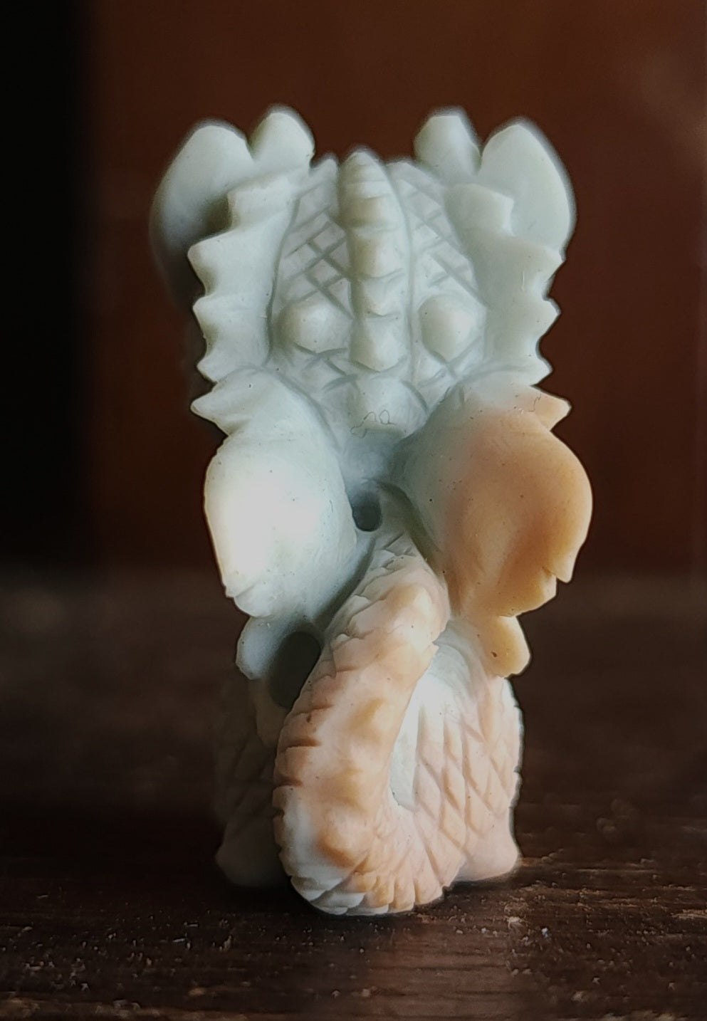 Alashan Agate Dragon - Baby Blue