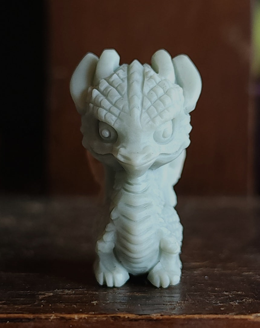 Alashan Agate Dragon - Baby Blue
