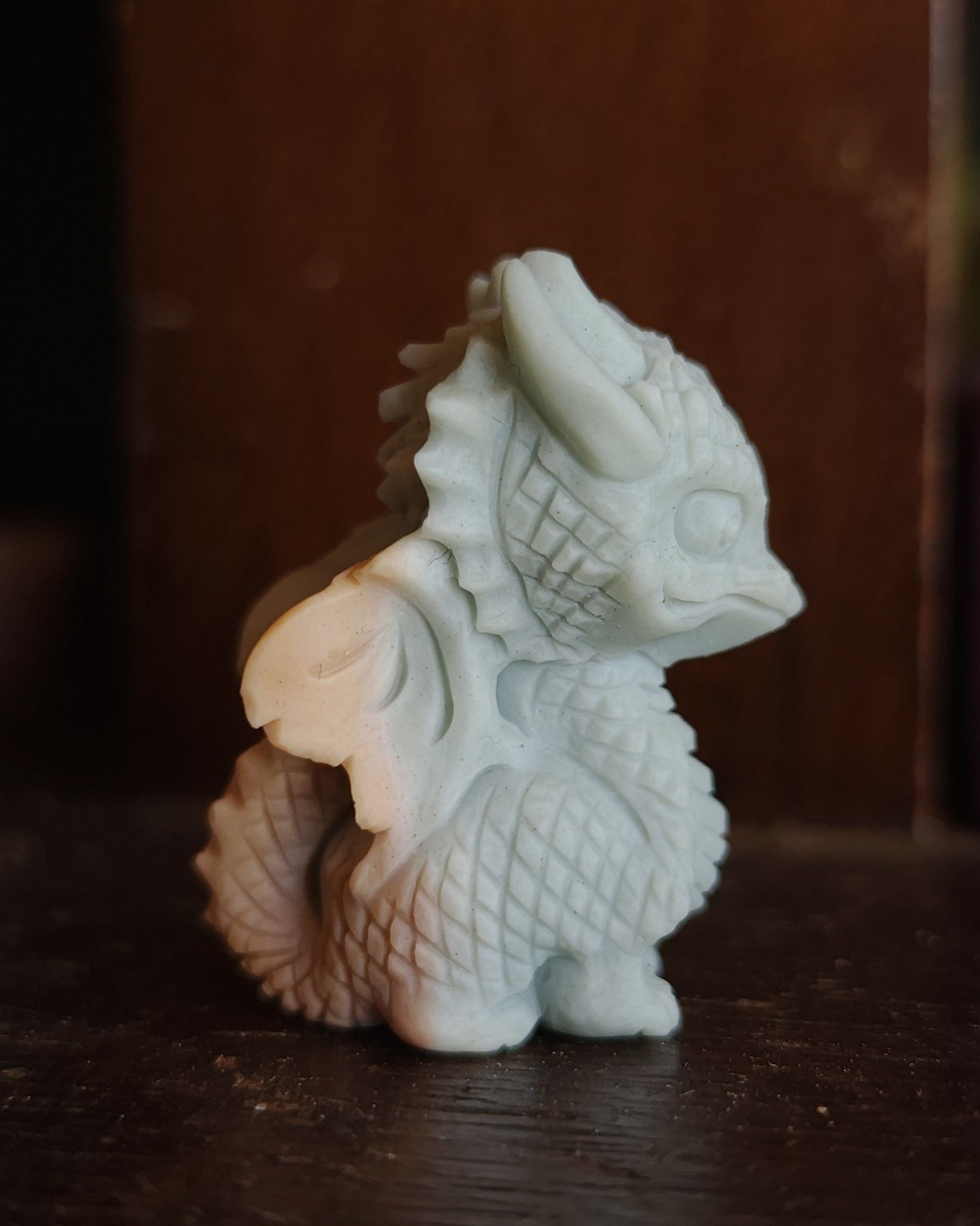 Alashan Agate Dragon - Baby Blue