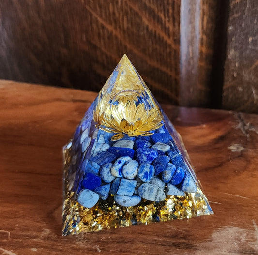 Lapis Lazuli Lotus Orgonite