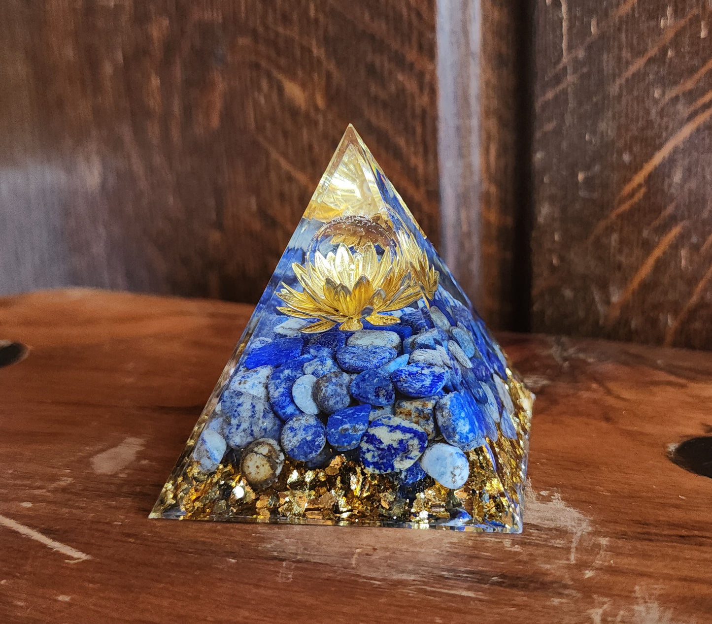 Lapis Lazuli Lotus Orgonite