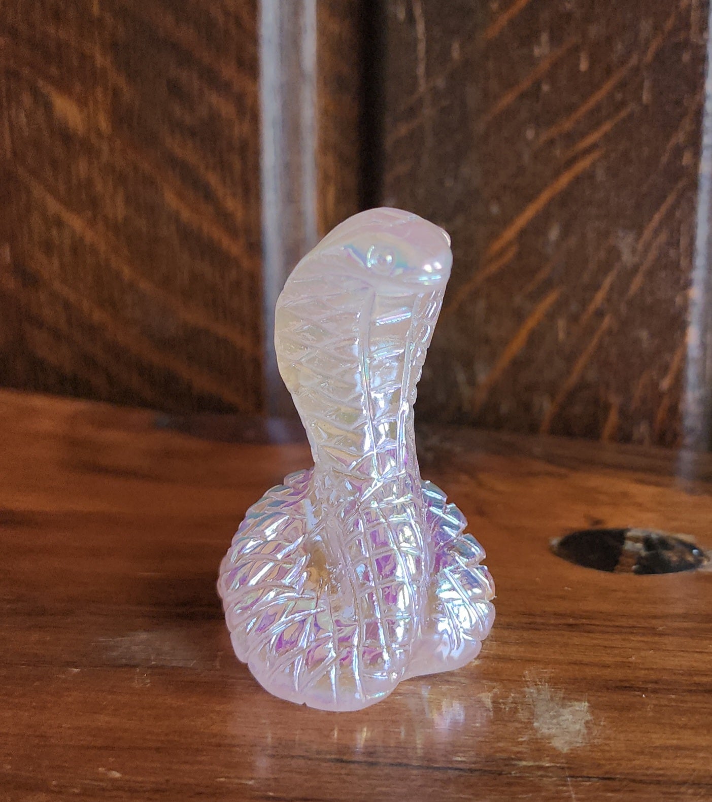 Aura Rose Quartz Cobra