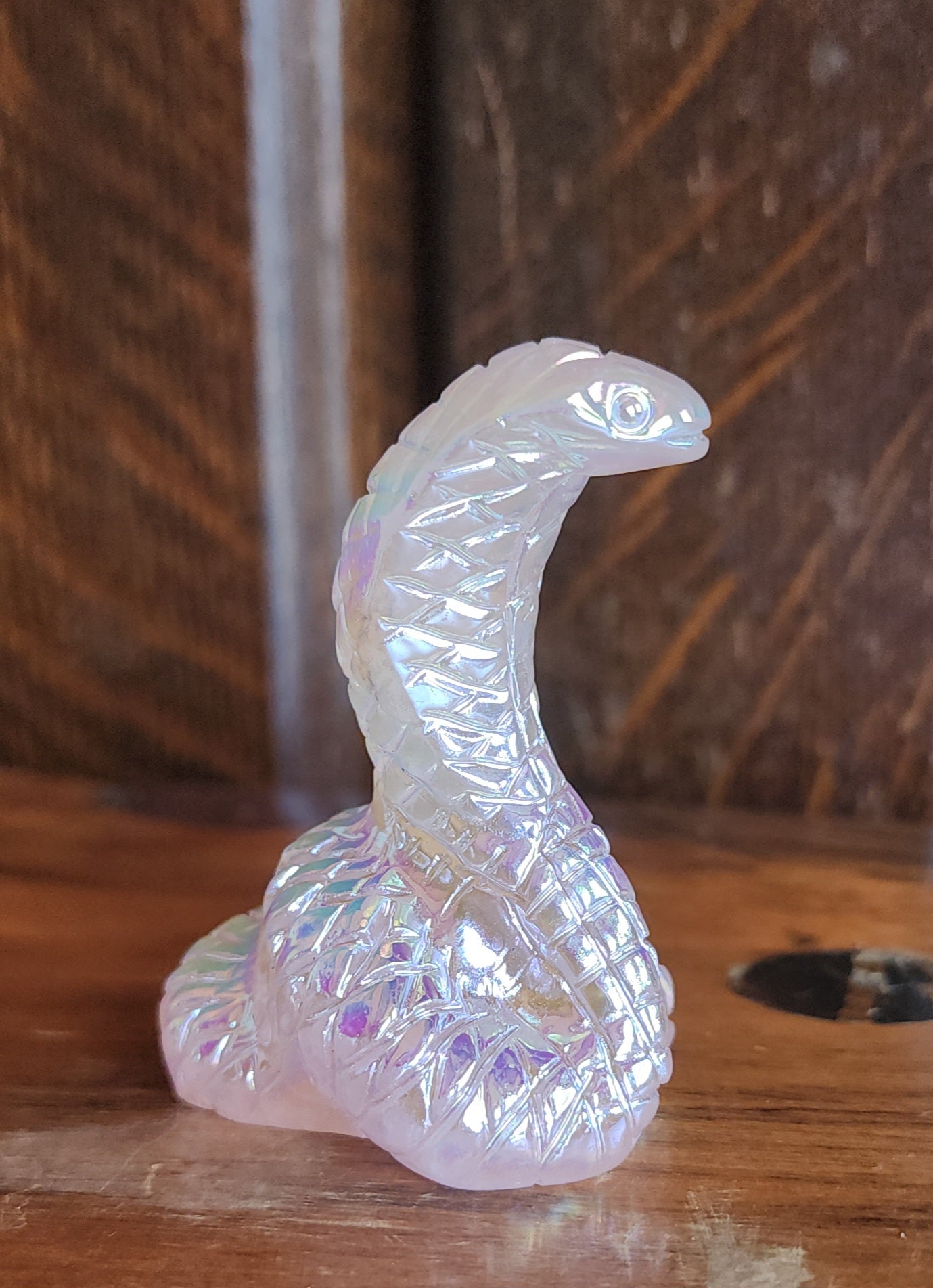 Aura Rose Quartz Cobra