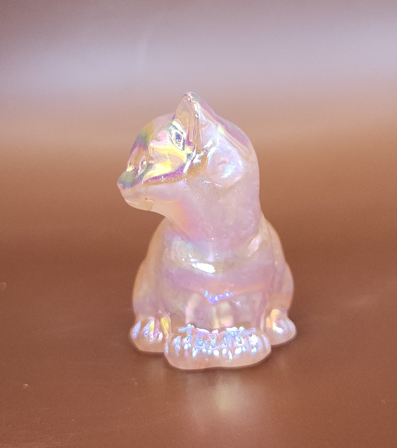 Aura Rose Quartz Cat