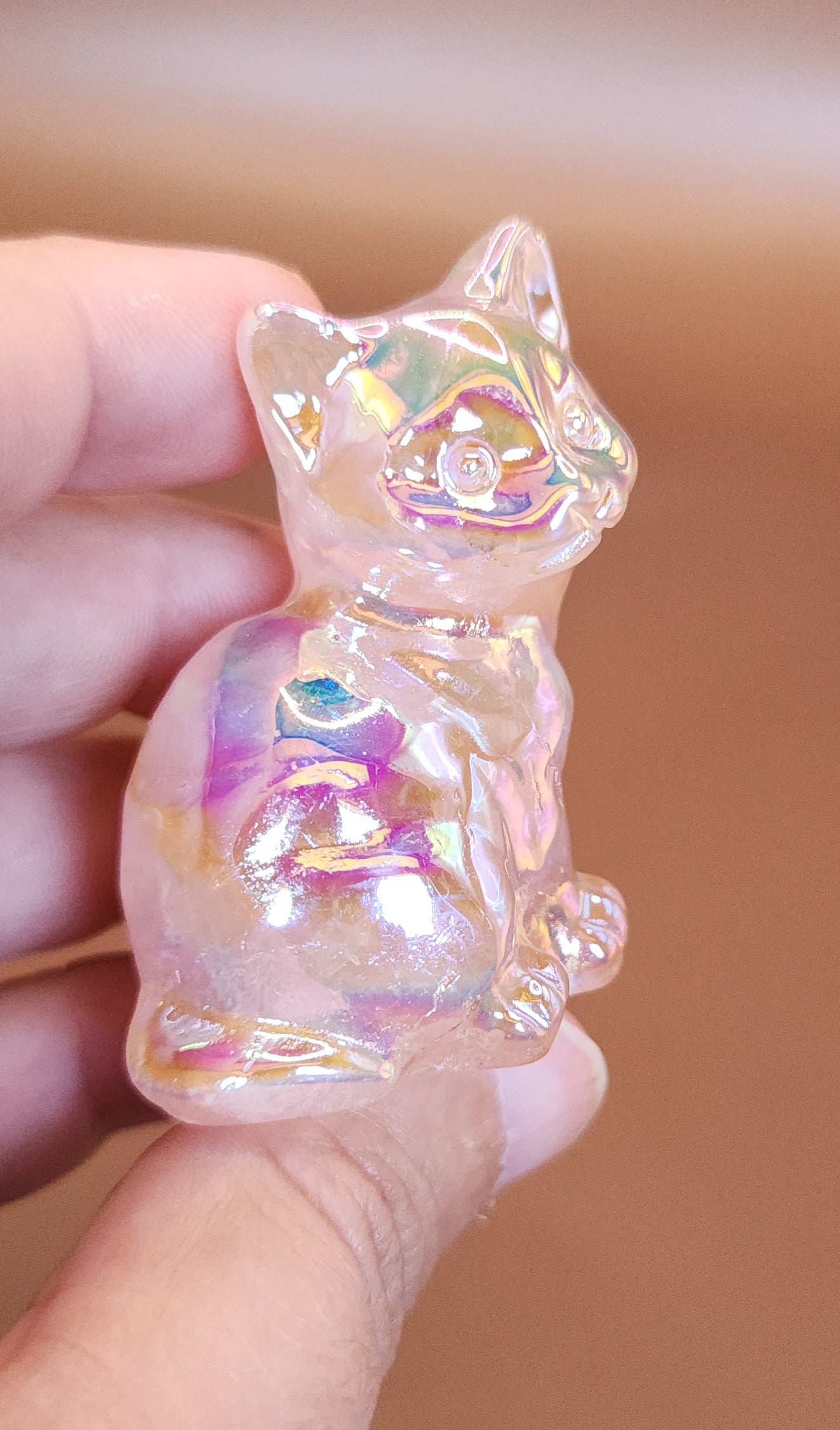 Aura Rose Quartz Cat