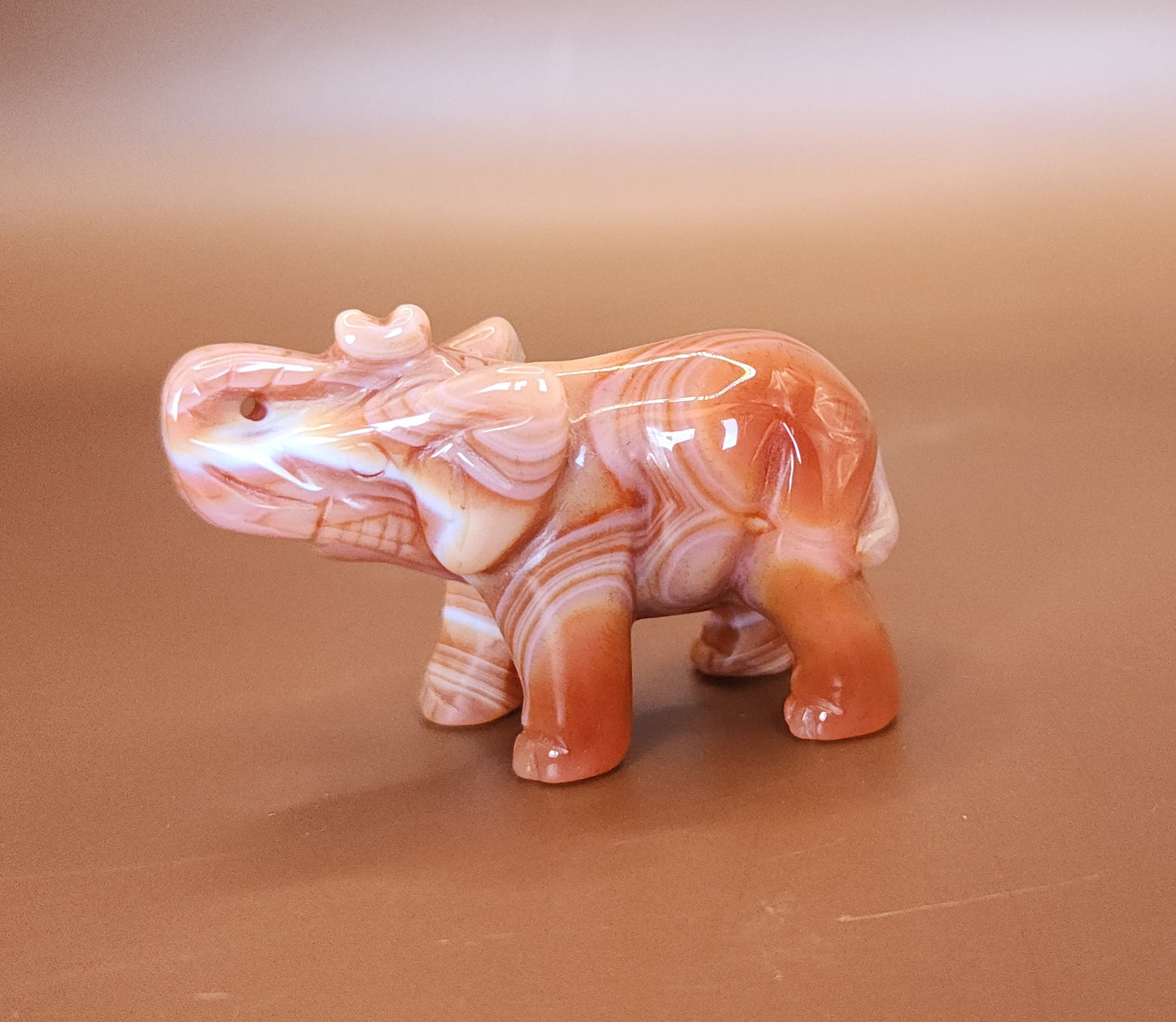Carnelian & Quartz Elephant