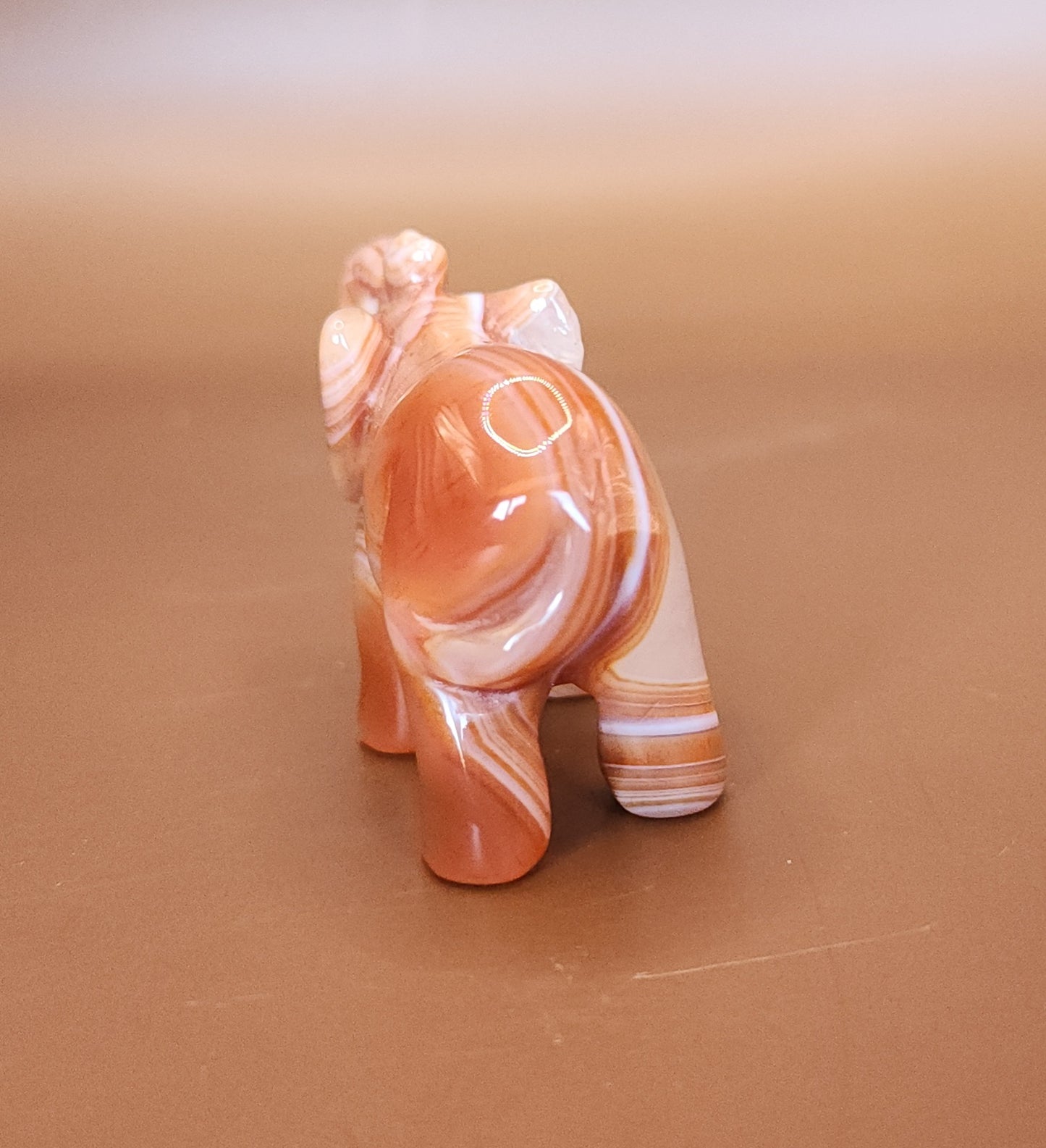 Carnelian & Quartz Elephant