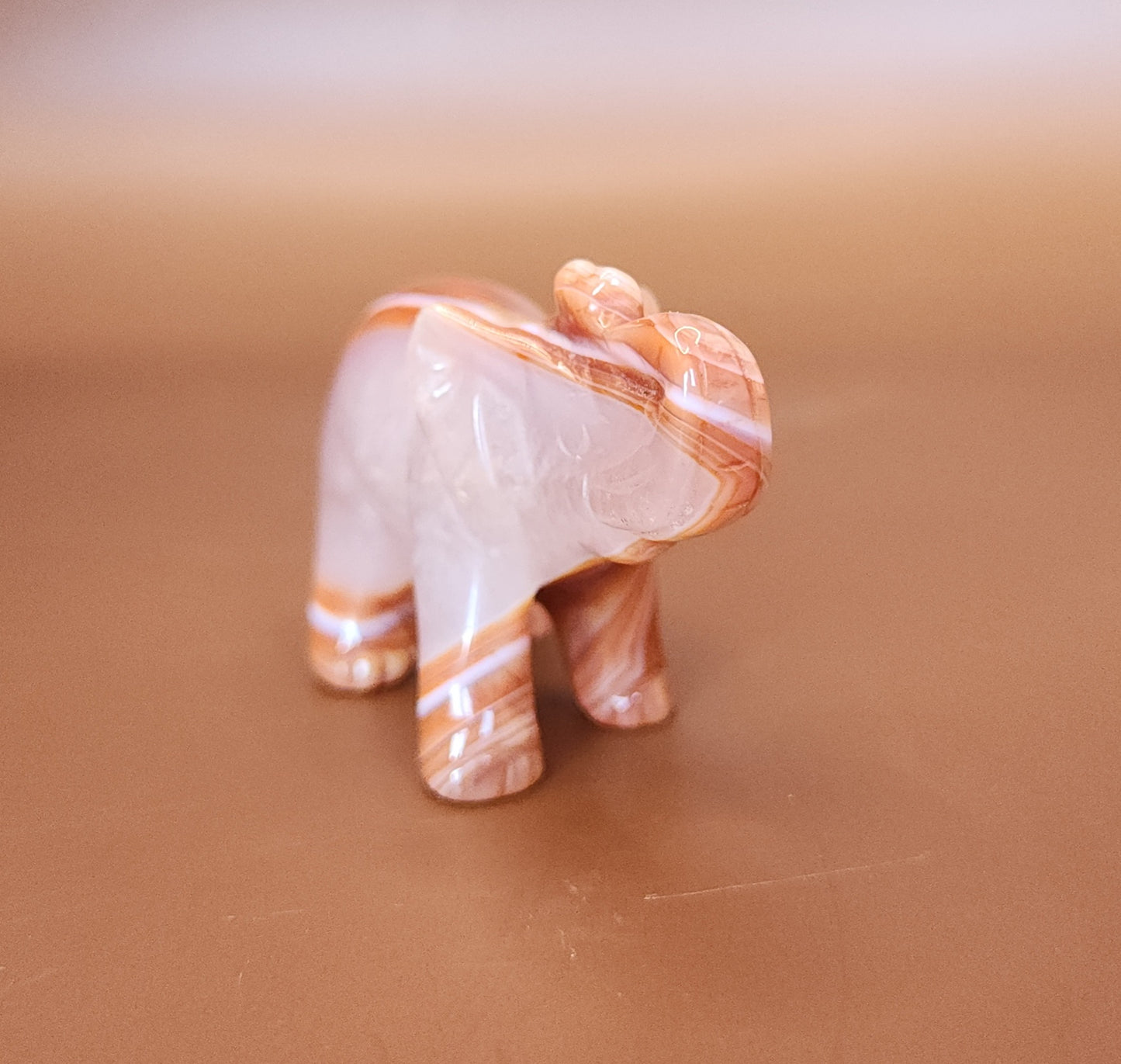 Carnelian & Quartz Elephant