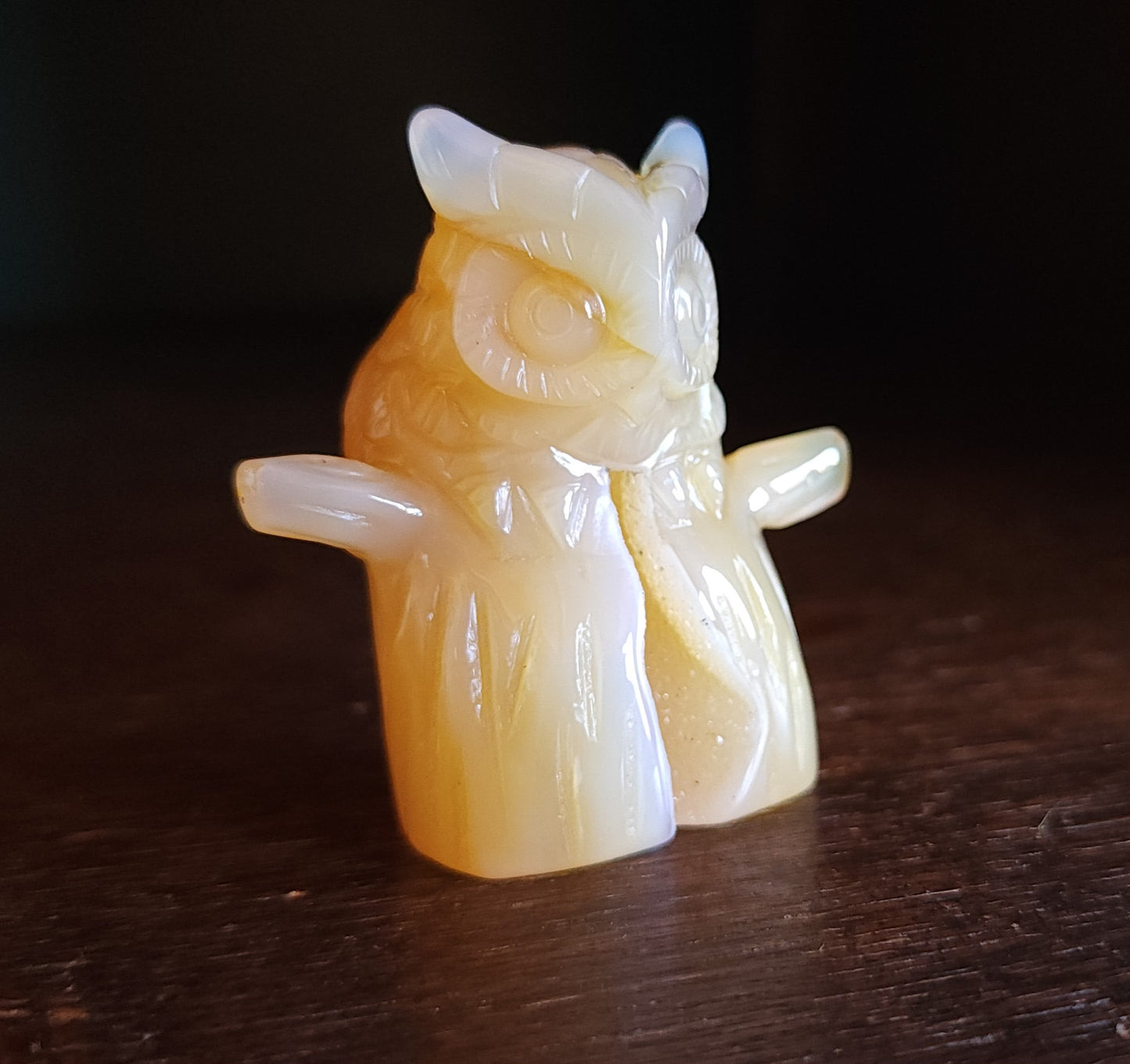 Agate Druzy Owl
