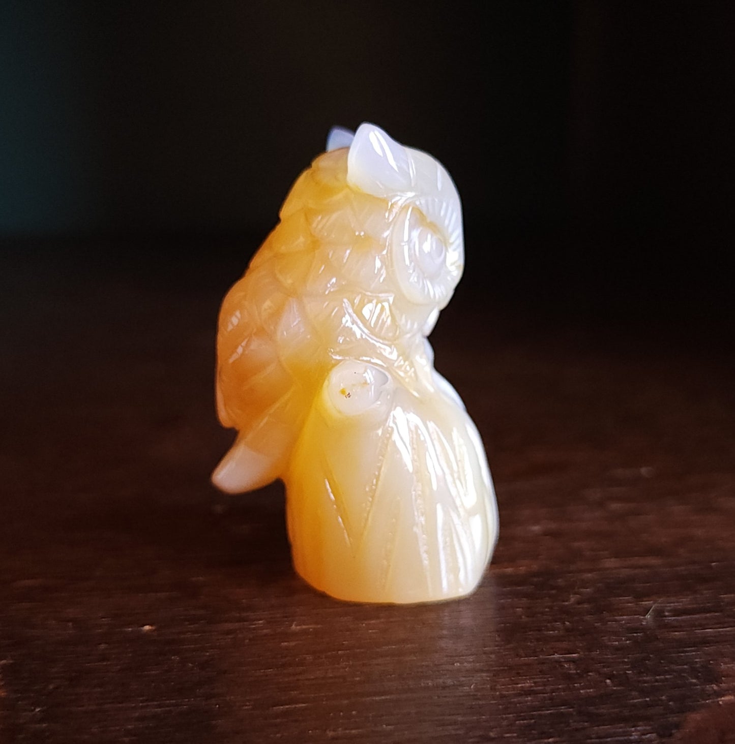 Agate Druzy Owl
