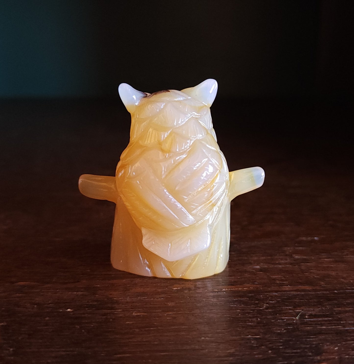 Agate Druzy Owl