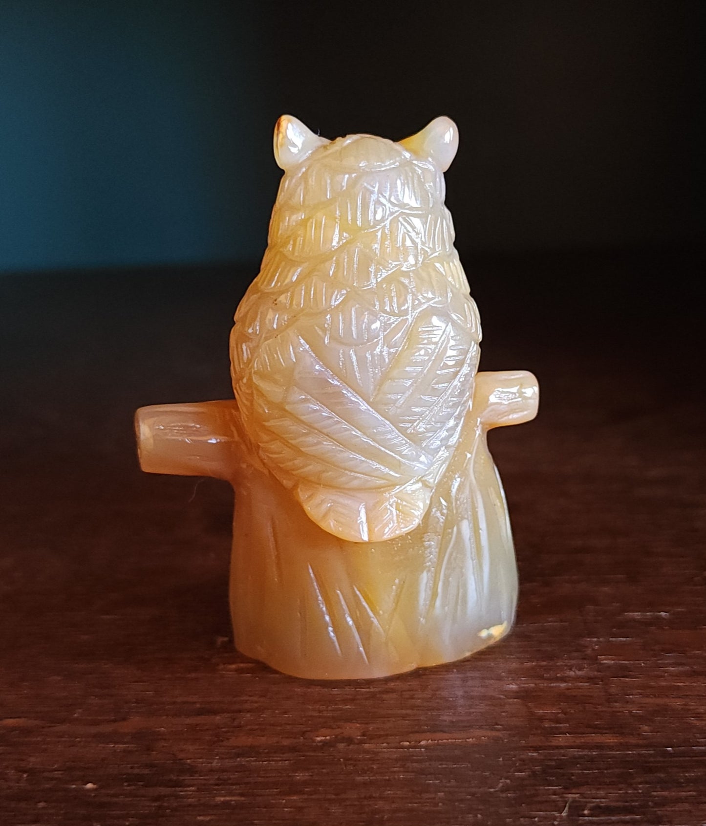 Agate Druzy Owl