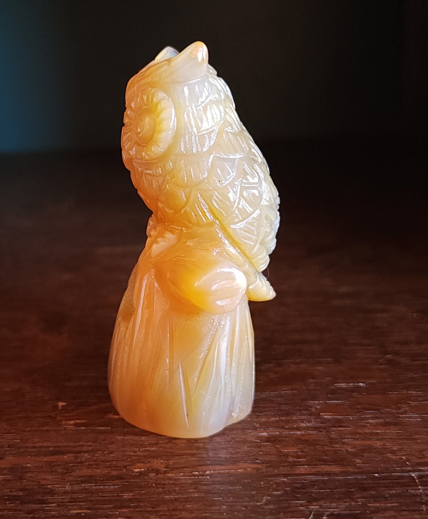 Agate Druzy Owl