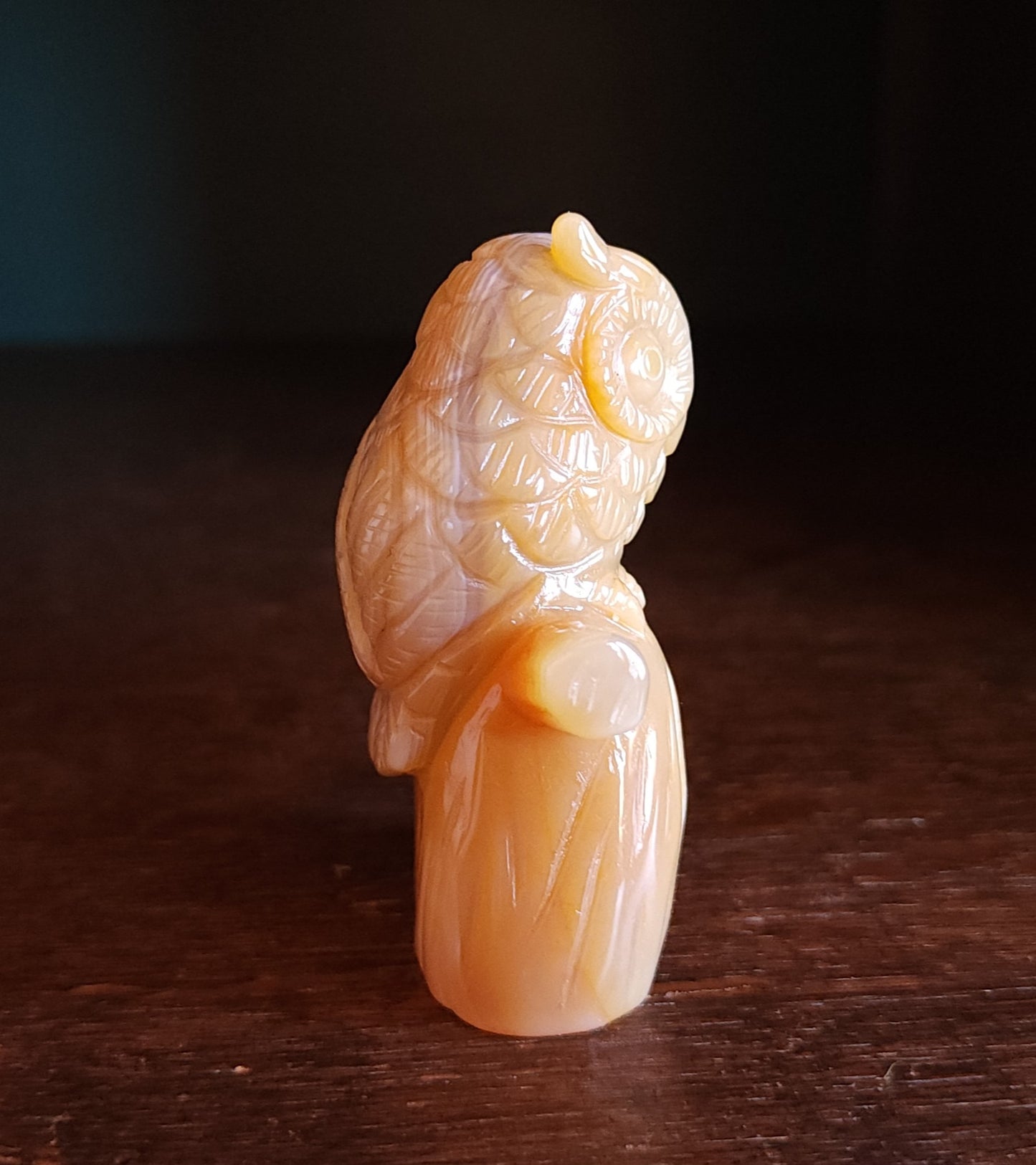 Agate Druzy Owl