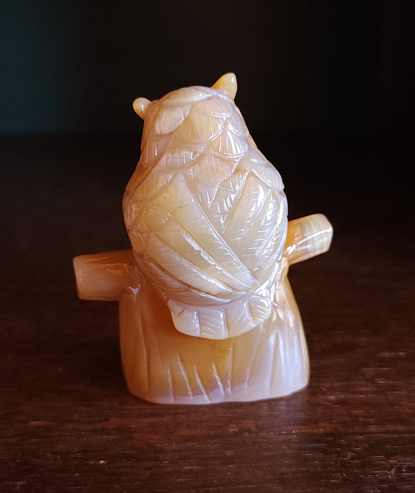 Agate Druzy Owl