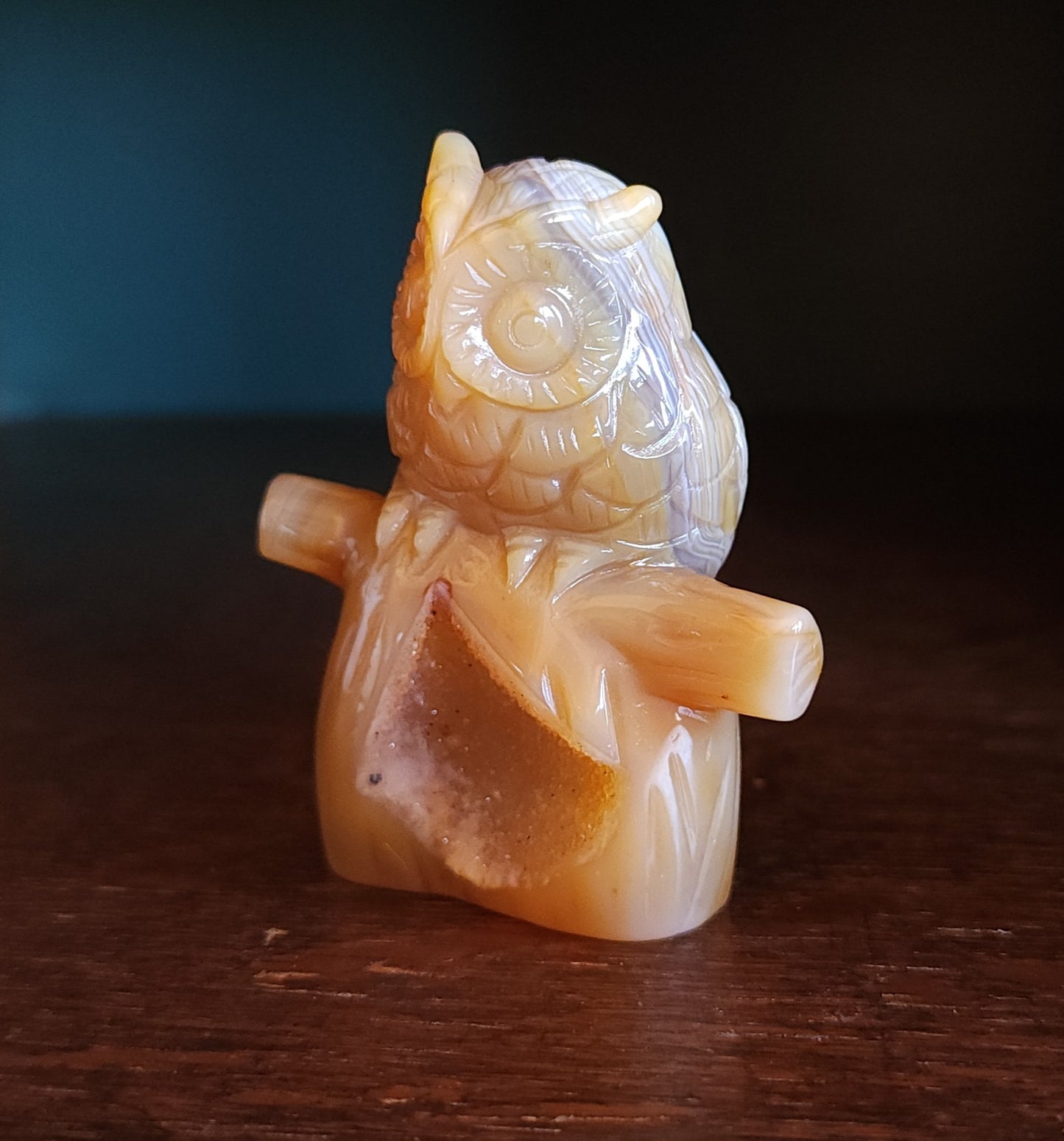 Agate Druzy Owl