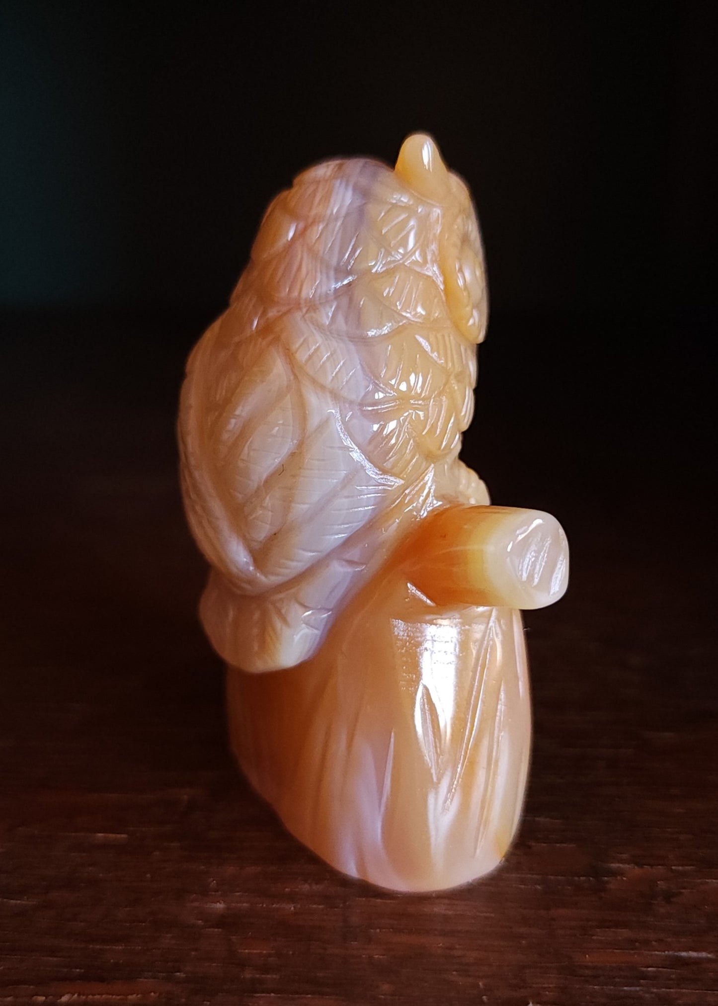 Agate Druzy Owl