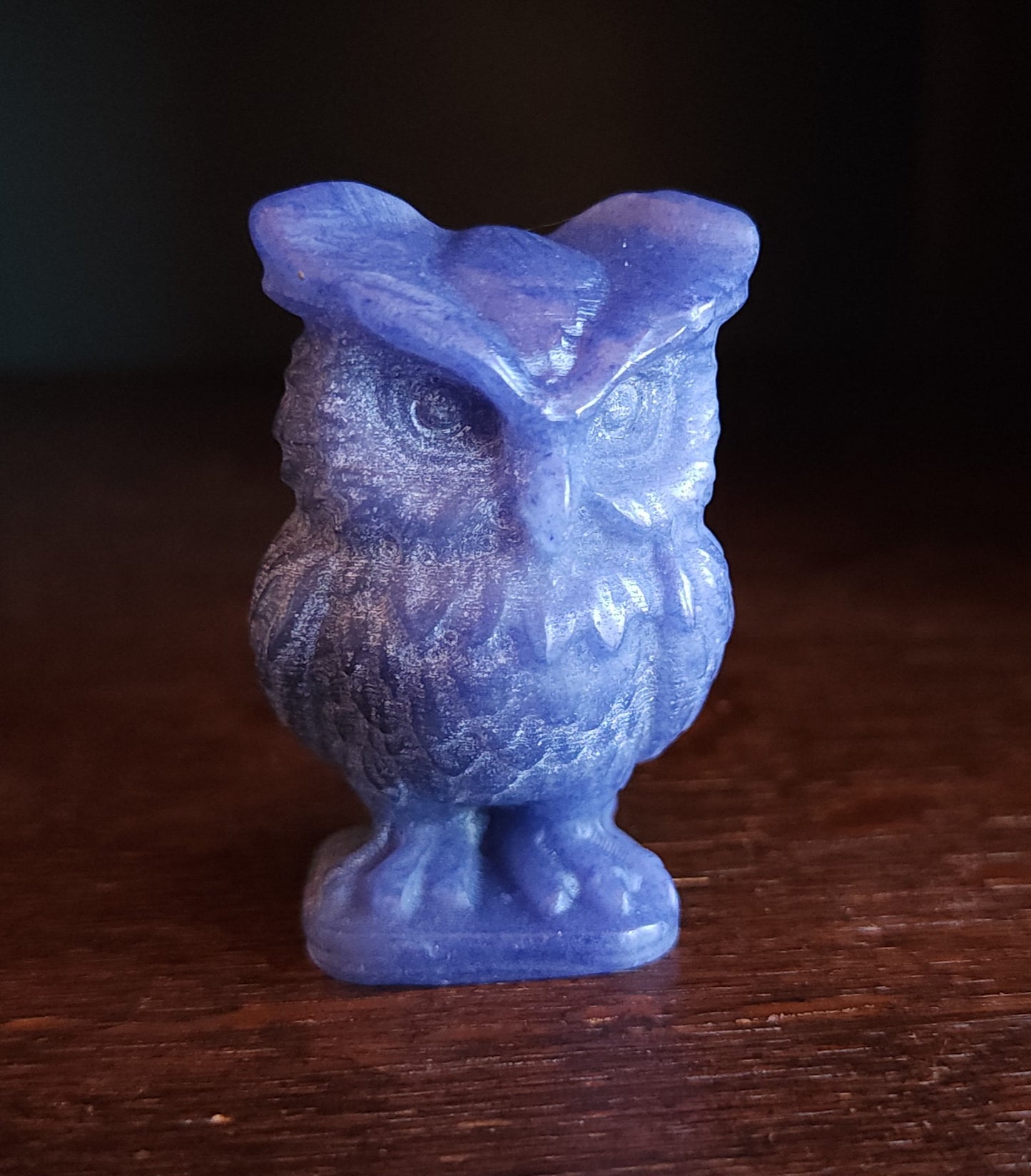 Blue Aventurine Owl