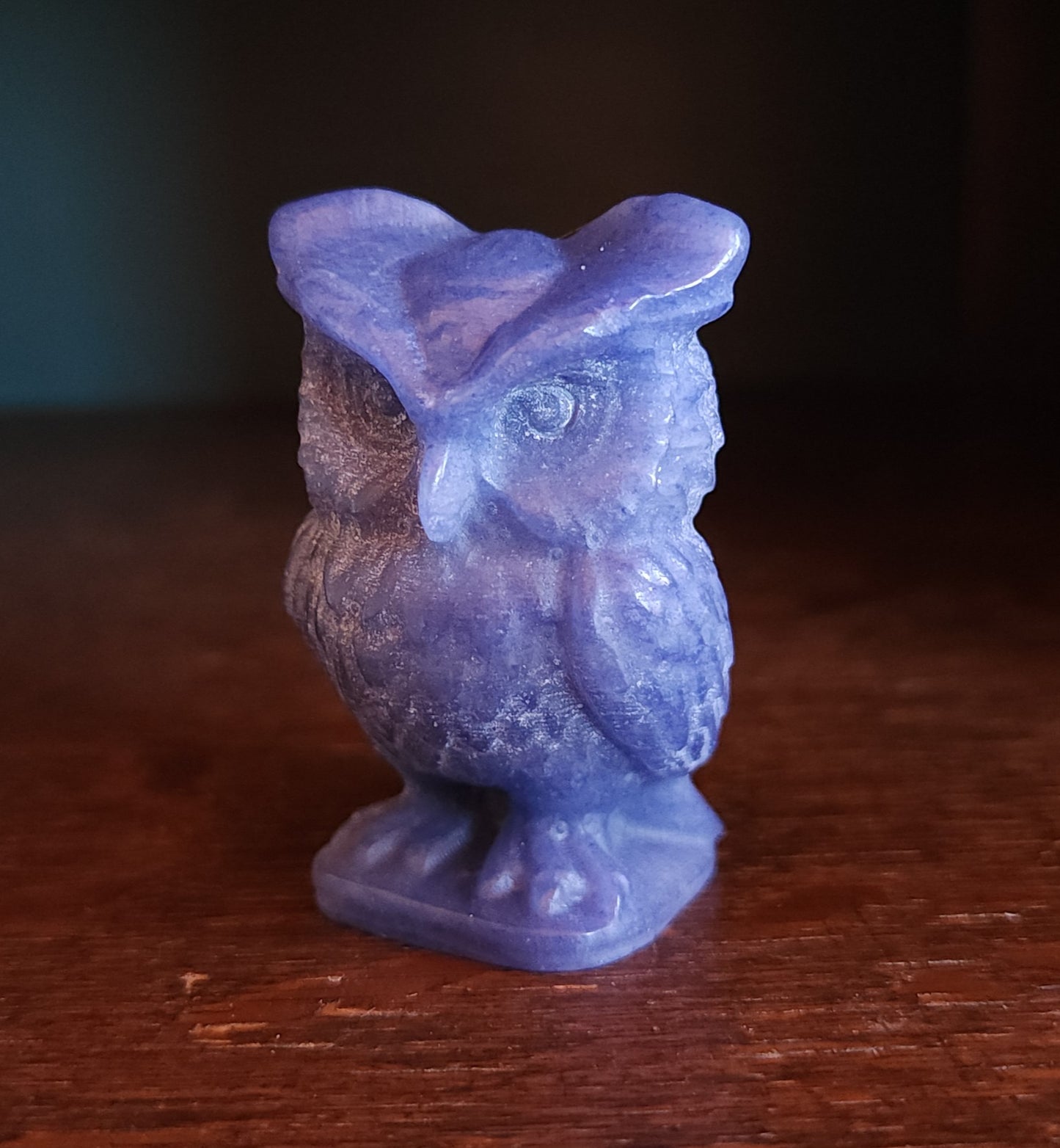 Blue Aventurine Owl