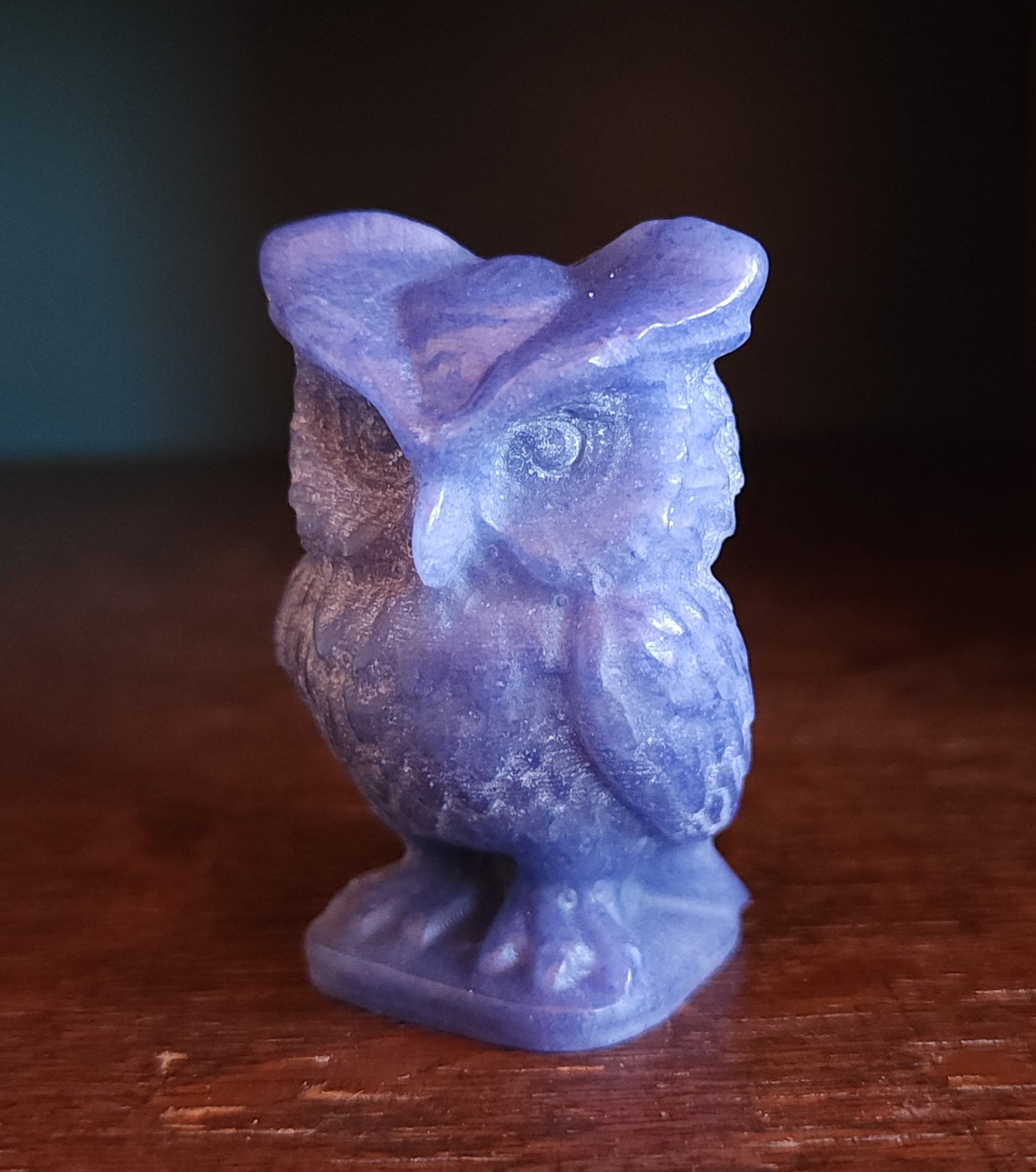 Blue Aventurine Owl