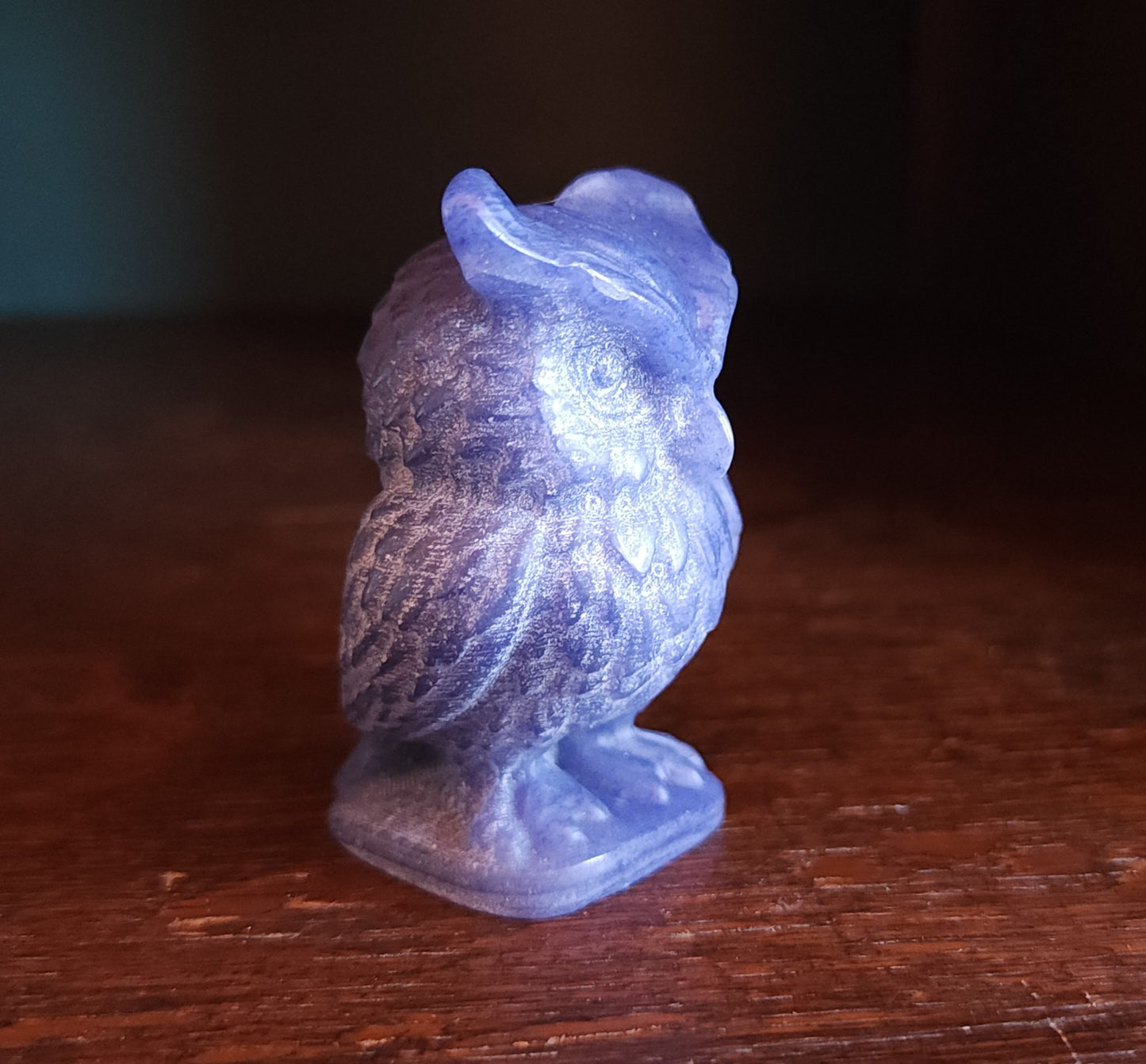 Blue Aventurine Owl