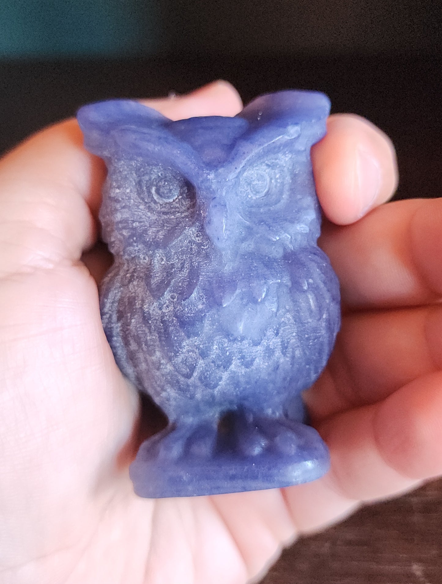 Blue Aventurine Owl