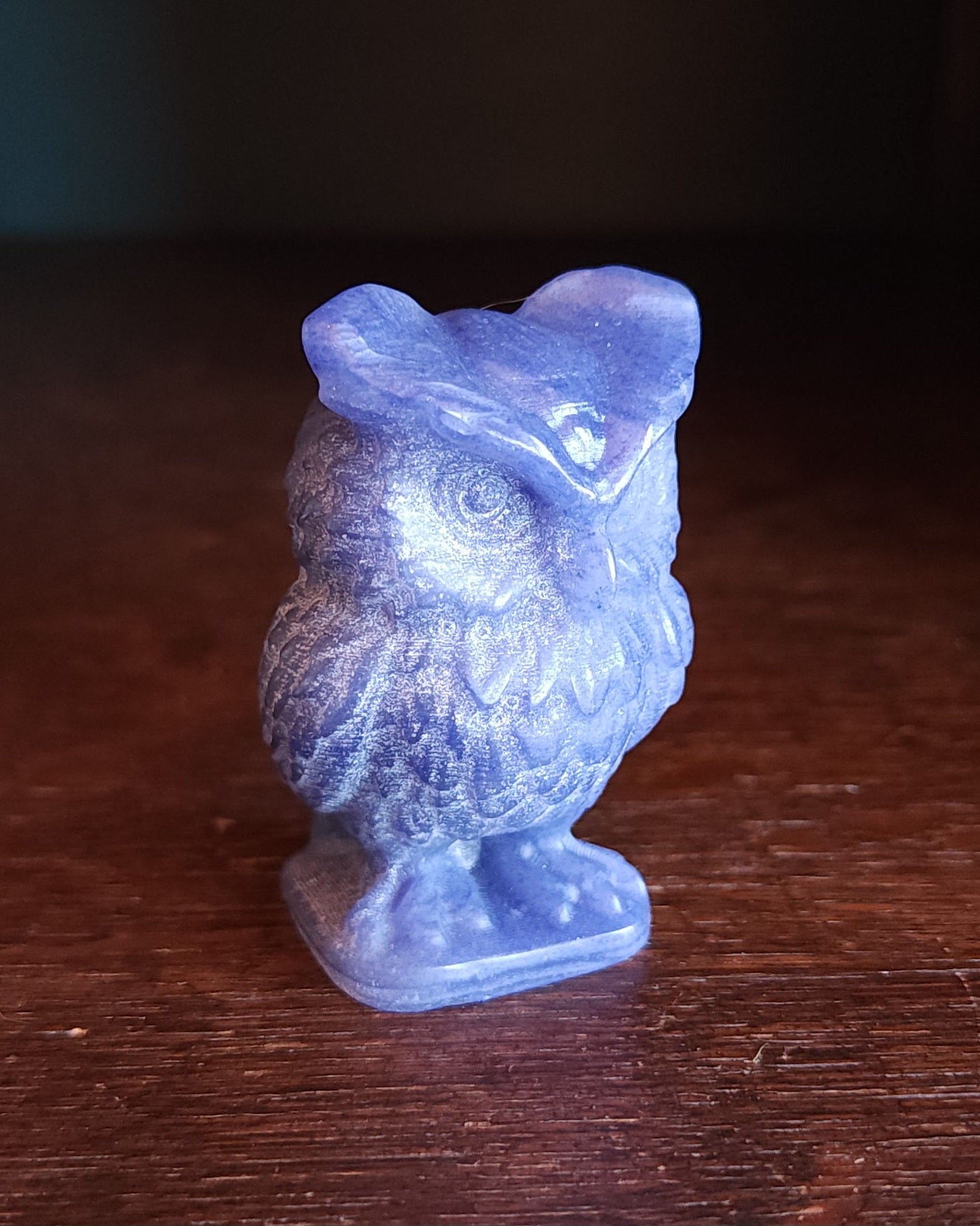 Blue Aventurine Owl