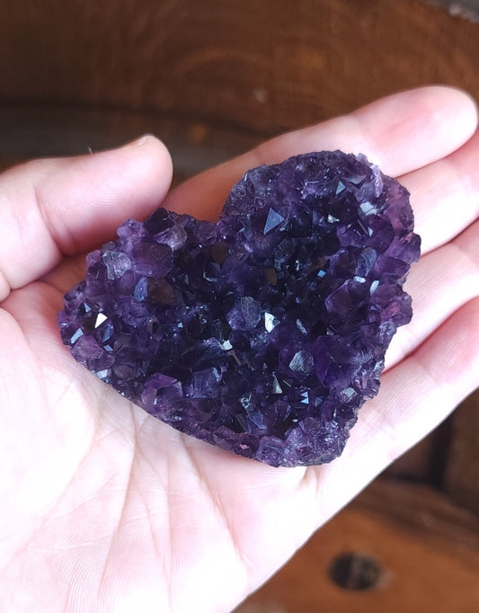 Amethyst Druzy Heart