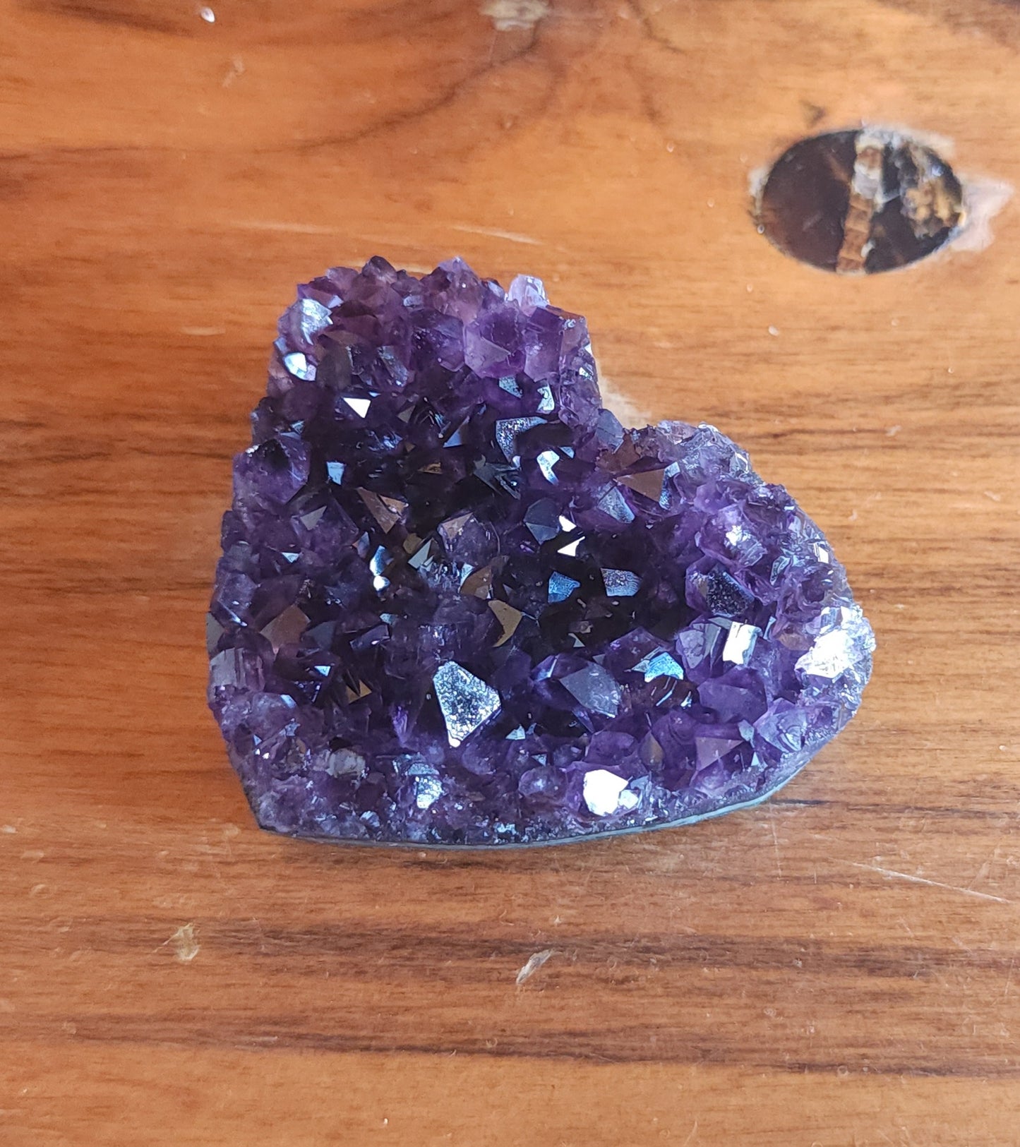 Amethyst Druzy Heart