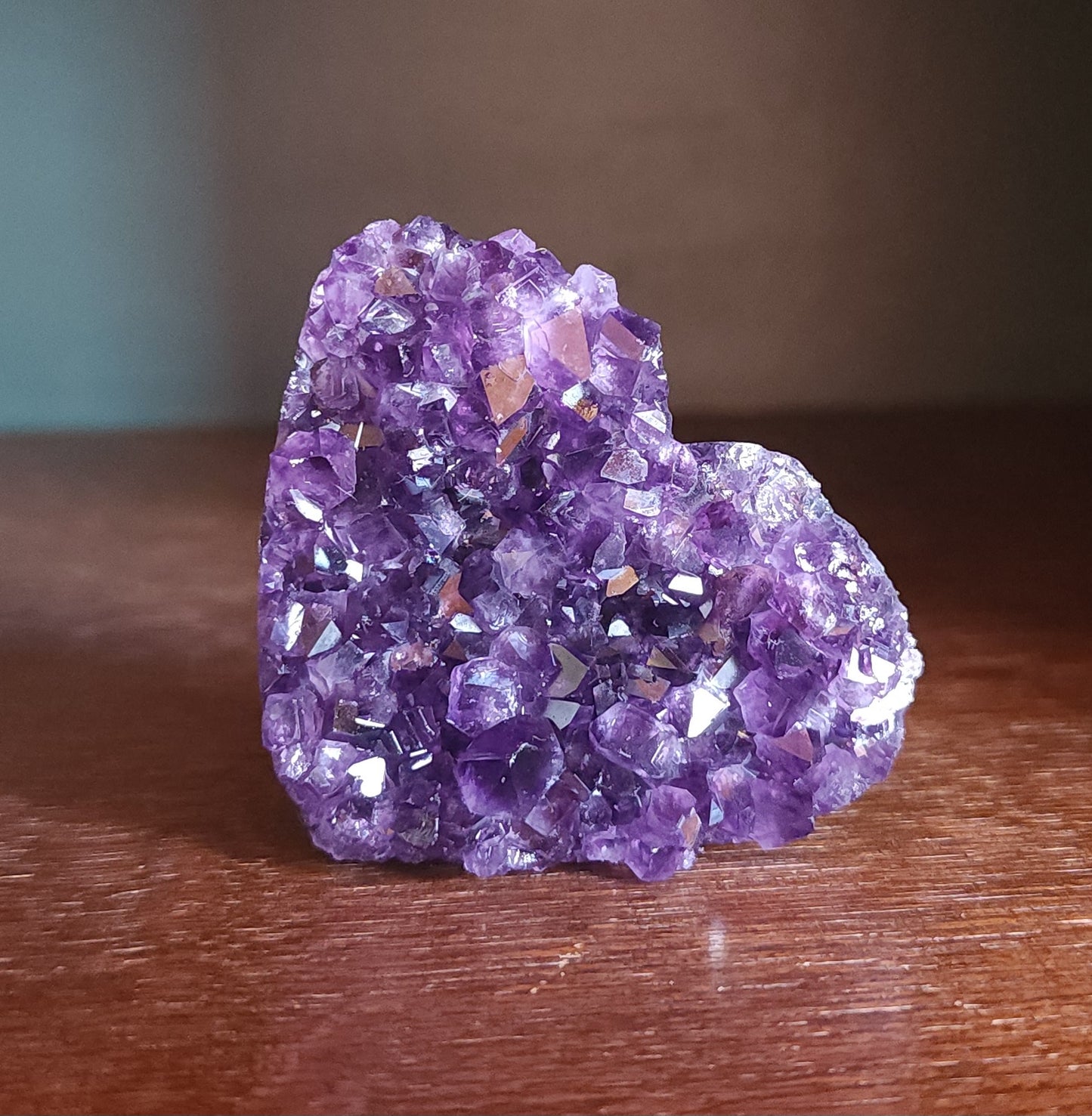 Amethyst Druzy Heart