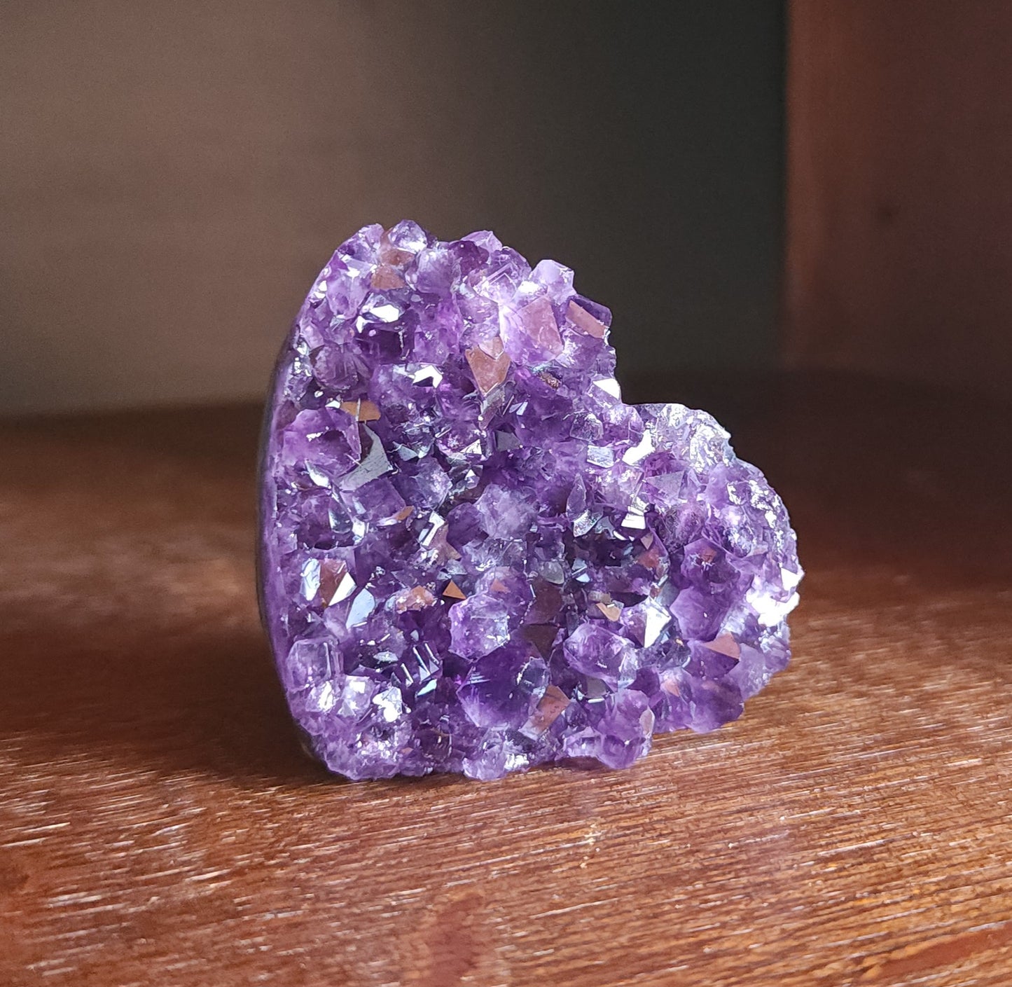 Amethyst Druzy Heart