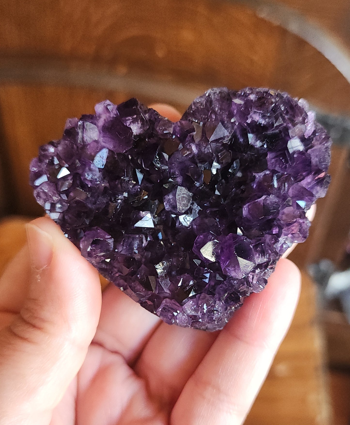 Amethyst Druzy Heart
