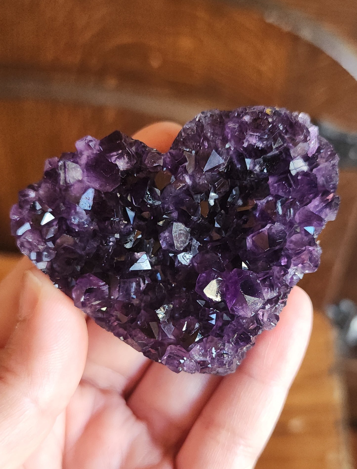 Amethyst Druzy Heart